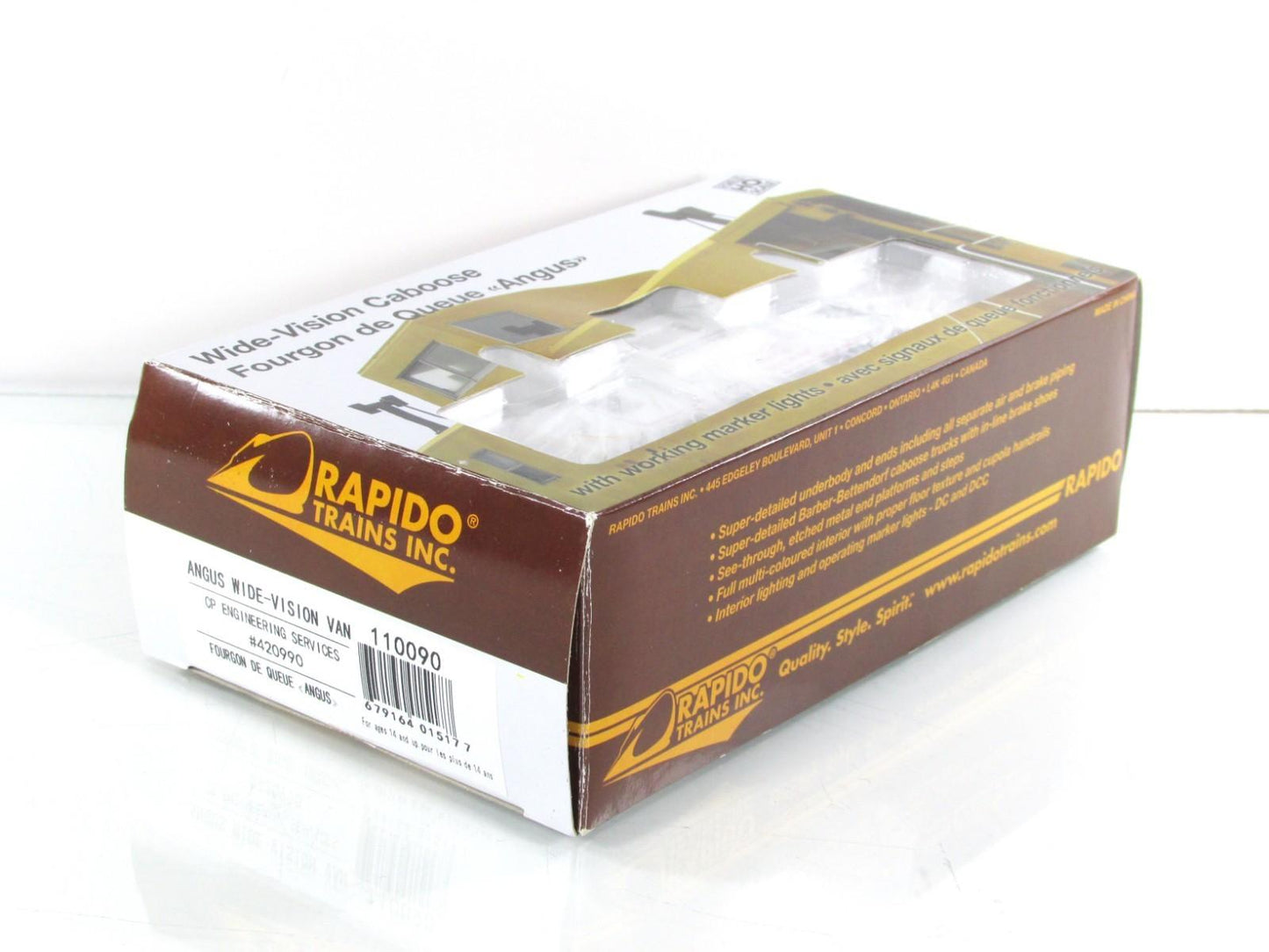 HO Scale *CP* Engineering MoW Transporter Caboose #420990 -Rapido 110090 *Lights