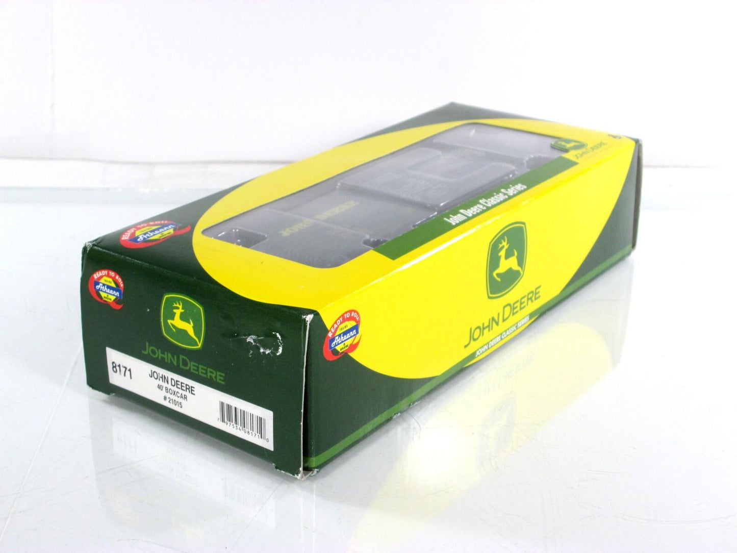 HO Scale ***JOHN DEERE FARM TRACTOR*** 40' Box Car, DERX 21015 --- Athearn 8171