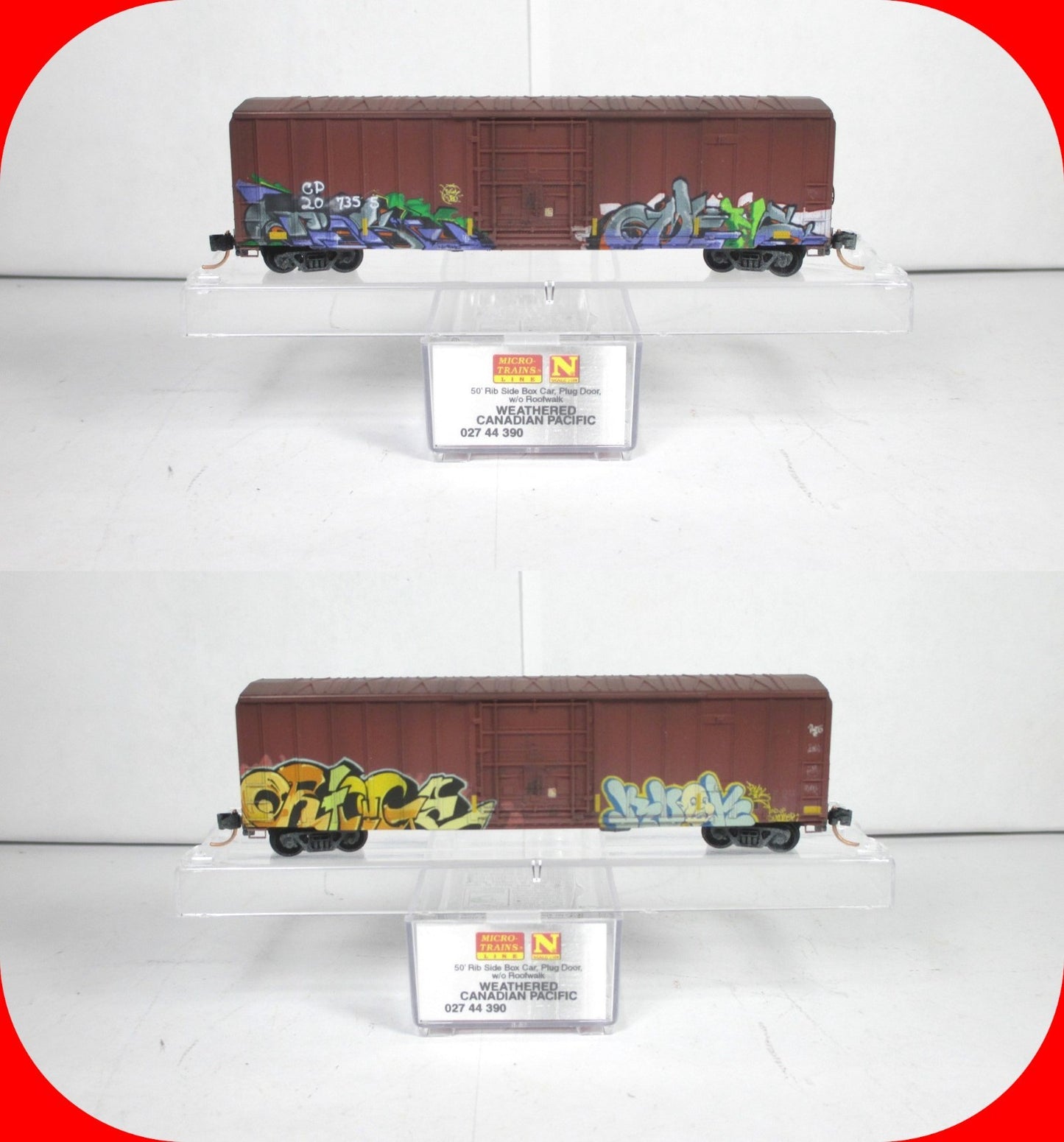 N Scale ***CANADIAN PACIFIC*** Weathered Box Car #207355 - Micro Trains 02744390