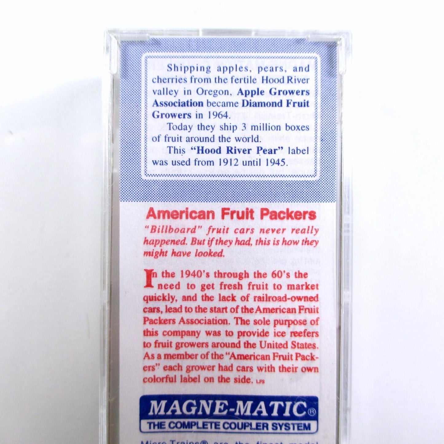 N Scale **HOOD RIVER PEARS** Reefer #02, AFPX #11478 -Micro Trains, Lowell Smith