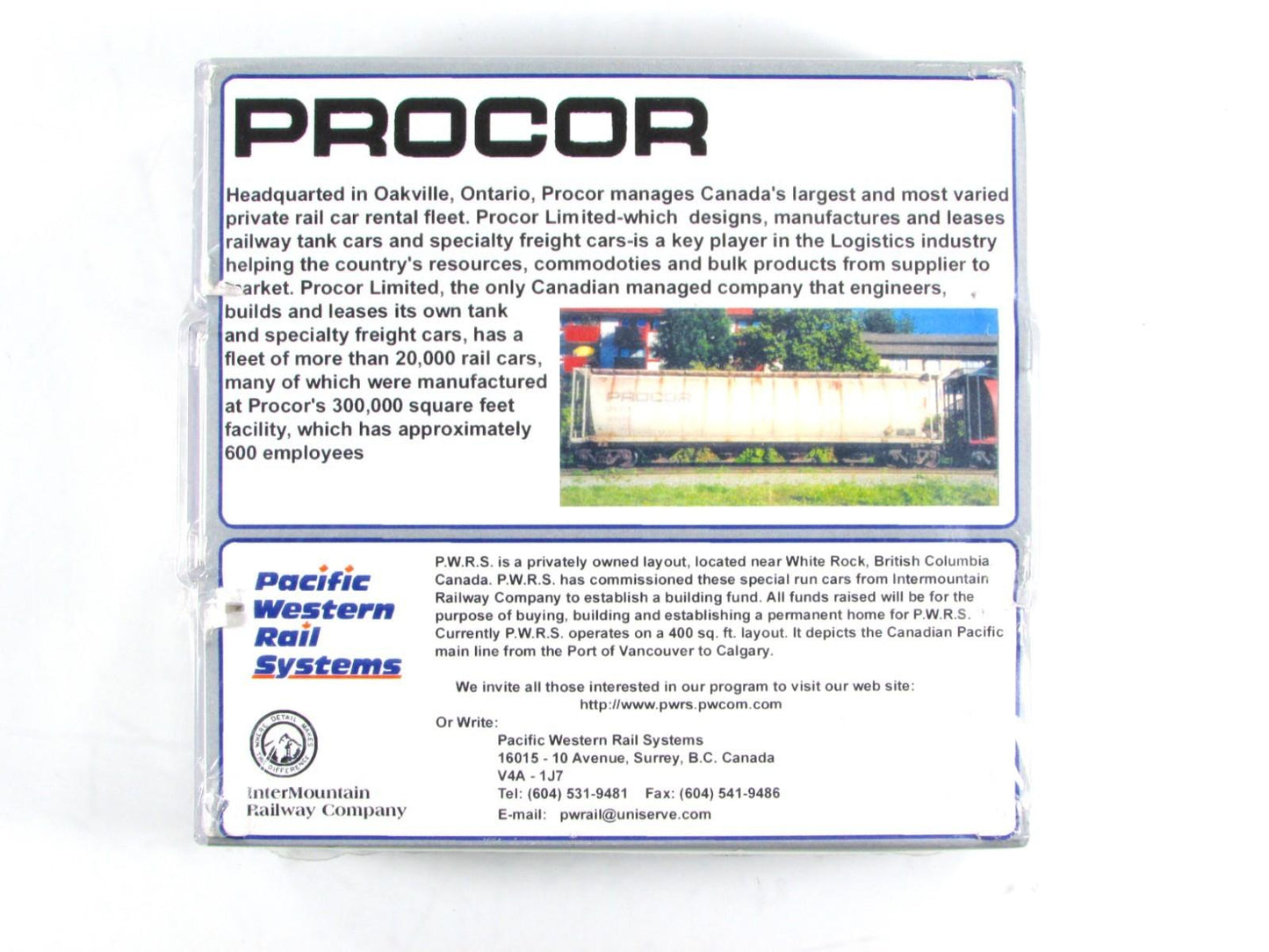 N Scale **PROCOR** Cylindrical Hopper 3-Set 2 - Intermountain PWRS Special *RARE