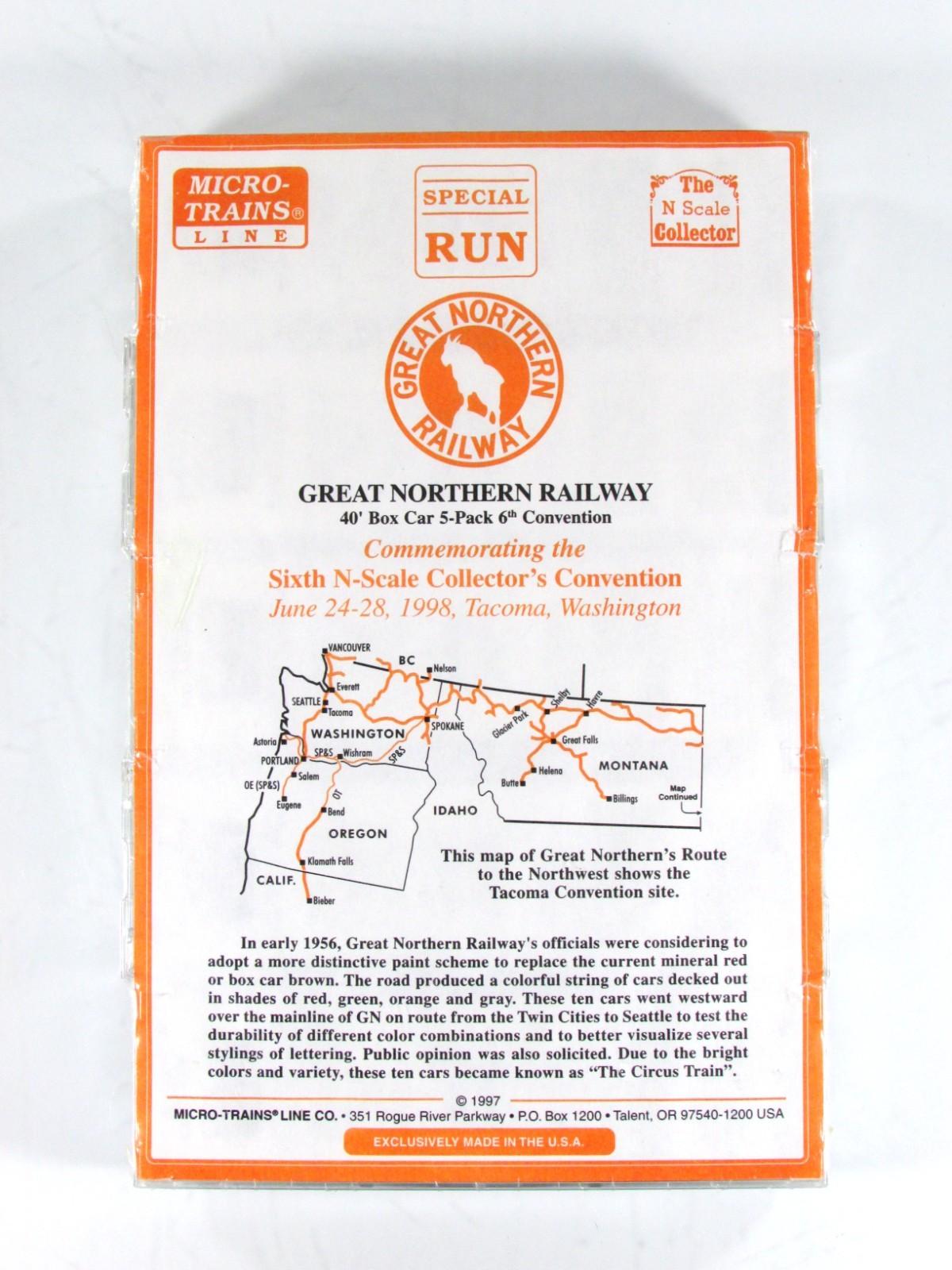 N Scale **GREAT NORTHERN** Box Car Convention 5-Pack -Micro Trains Special *RARE