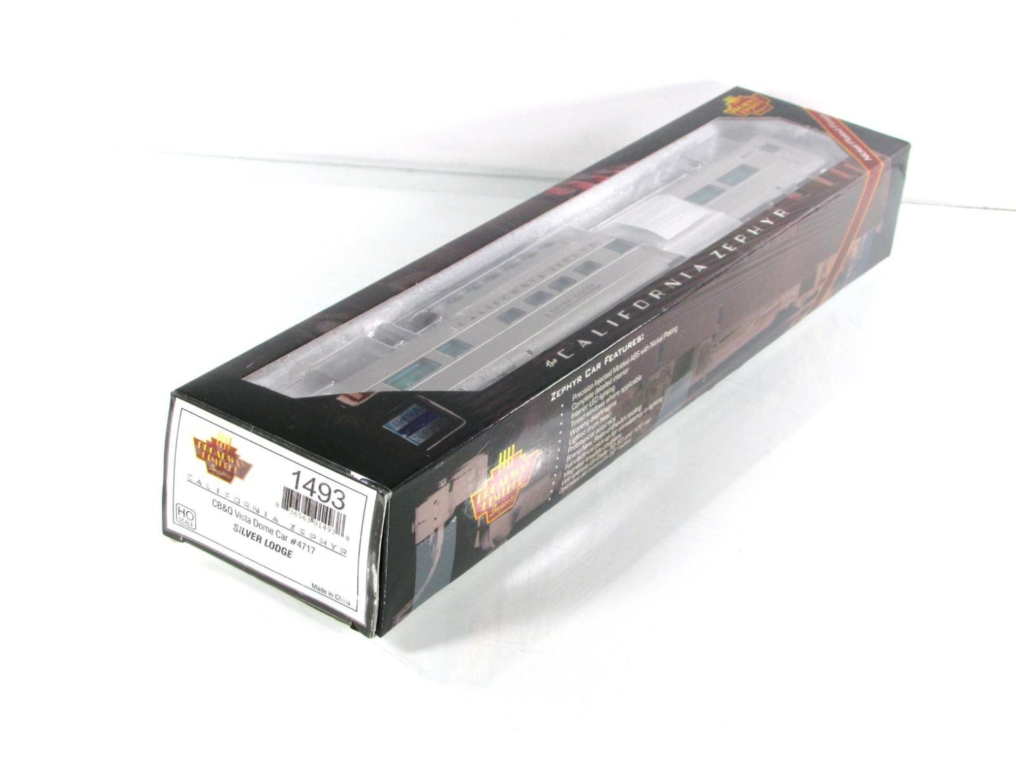 HO Scale ***CB&Q CA ZEPHYR*** SILVER LODGE Dome #4717 --- Broadway 1493, Lighted