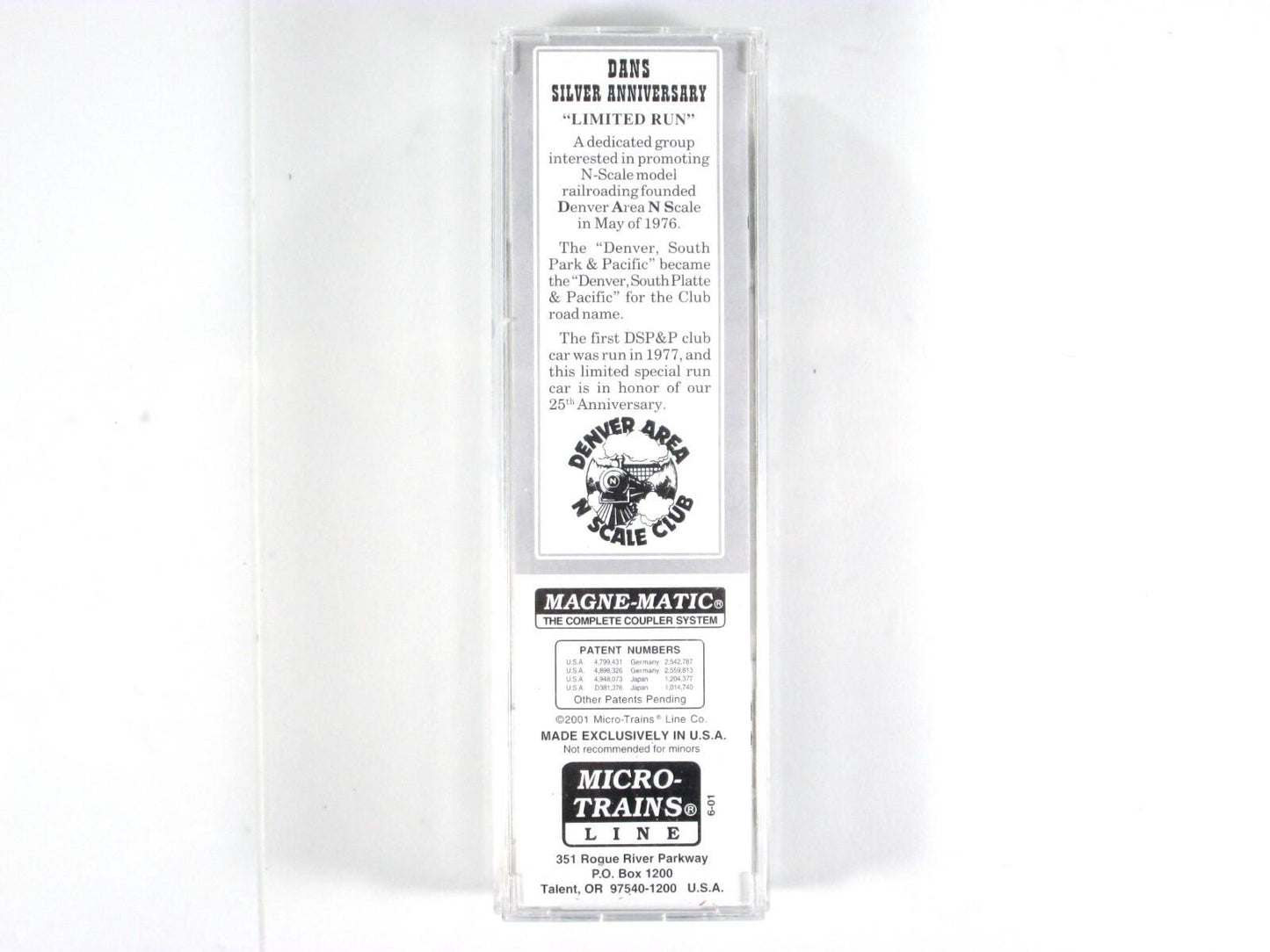 N Scale **DENVER SOUTH PLATTE** 50' Box Car #52001 - Micro Trains Special **RARE
