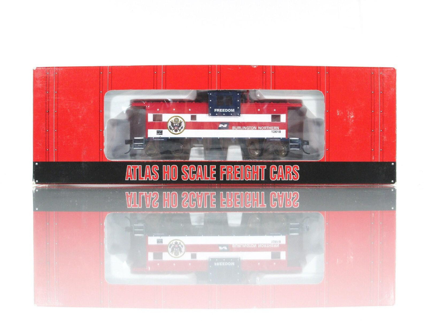 HO Scale **BURLINGTON NORTHERN FREEDOM** Caboose #12618 -Atlas 1913, Knuckle Cpl