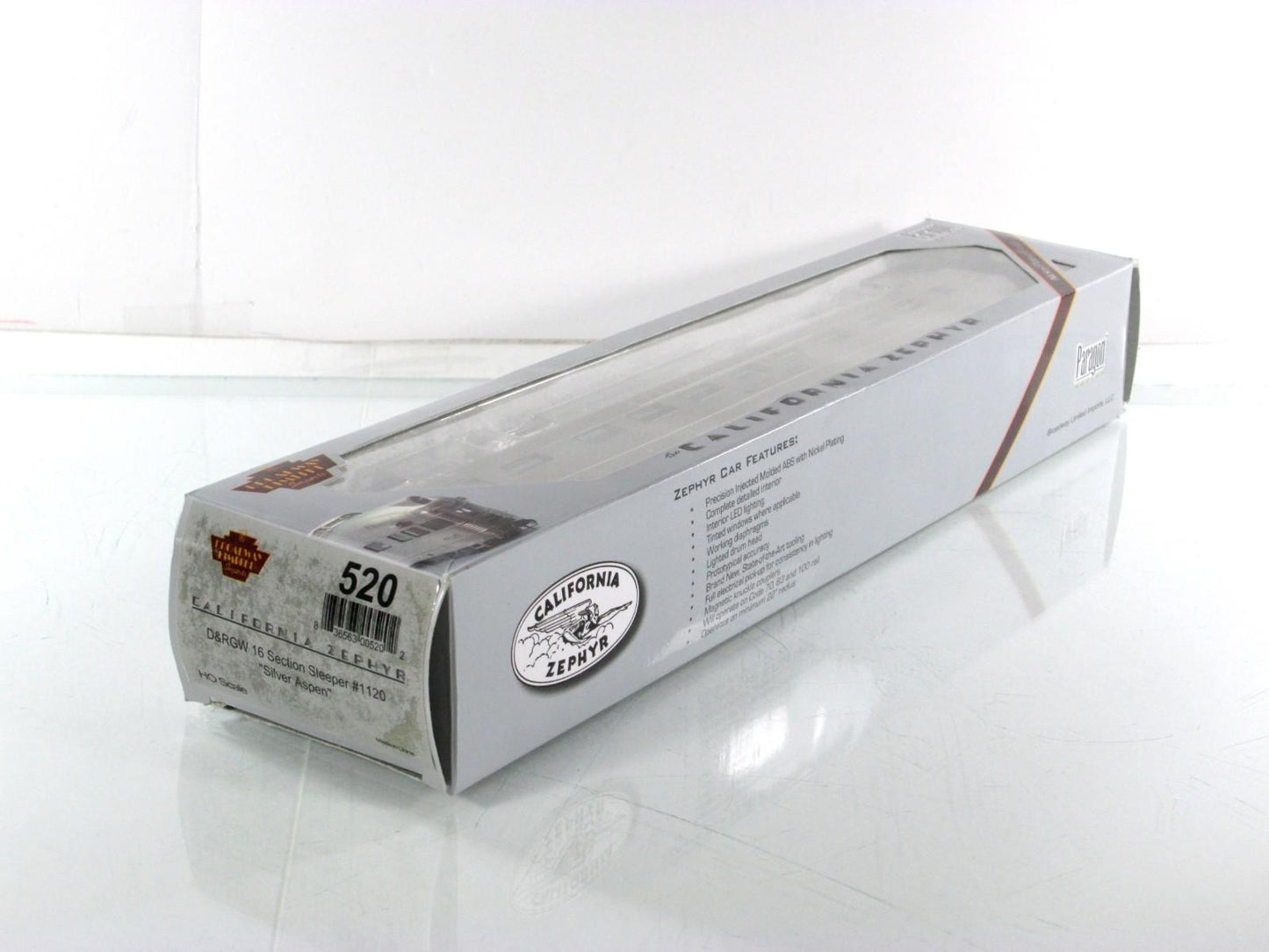 HO Scale ***DRGW CA ZEPHYR*** SILVER ASPEN Sleeper 1120 -Broadway 520, Lighted