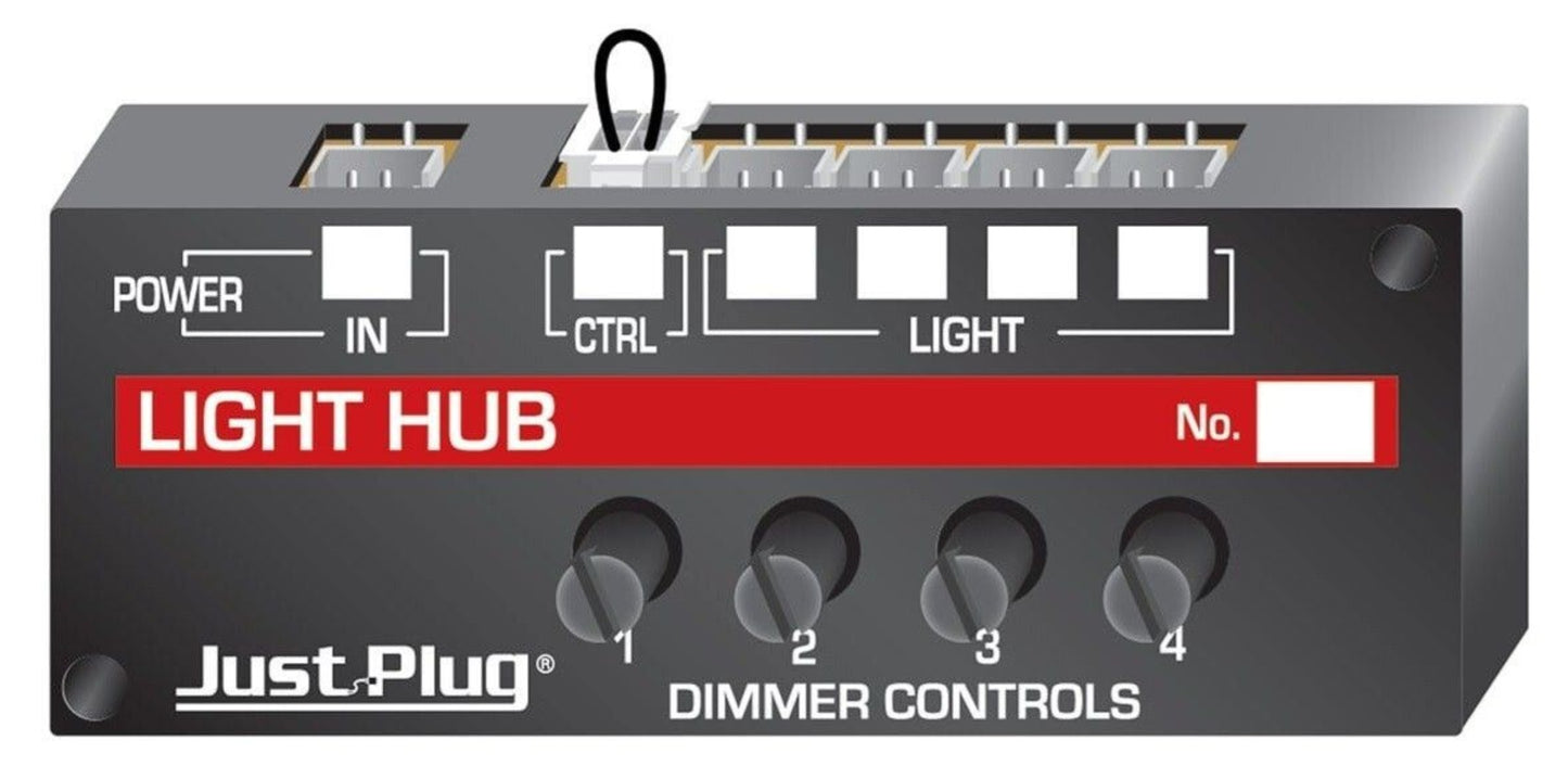 Woodland Scenics -- Just Plug LED 4-Port Light Hub w/ Dimmer -- JP5701