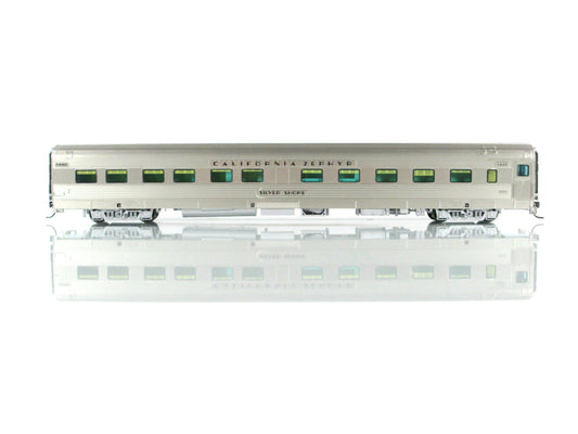 HO Scale ***CB&Q CA ZEPHYR*** SILVER SHORE Sleeper 424 --- Broadway 508, Lighted