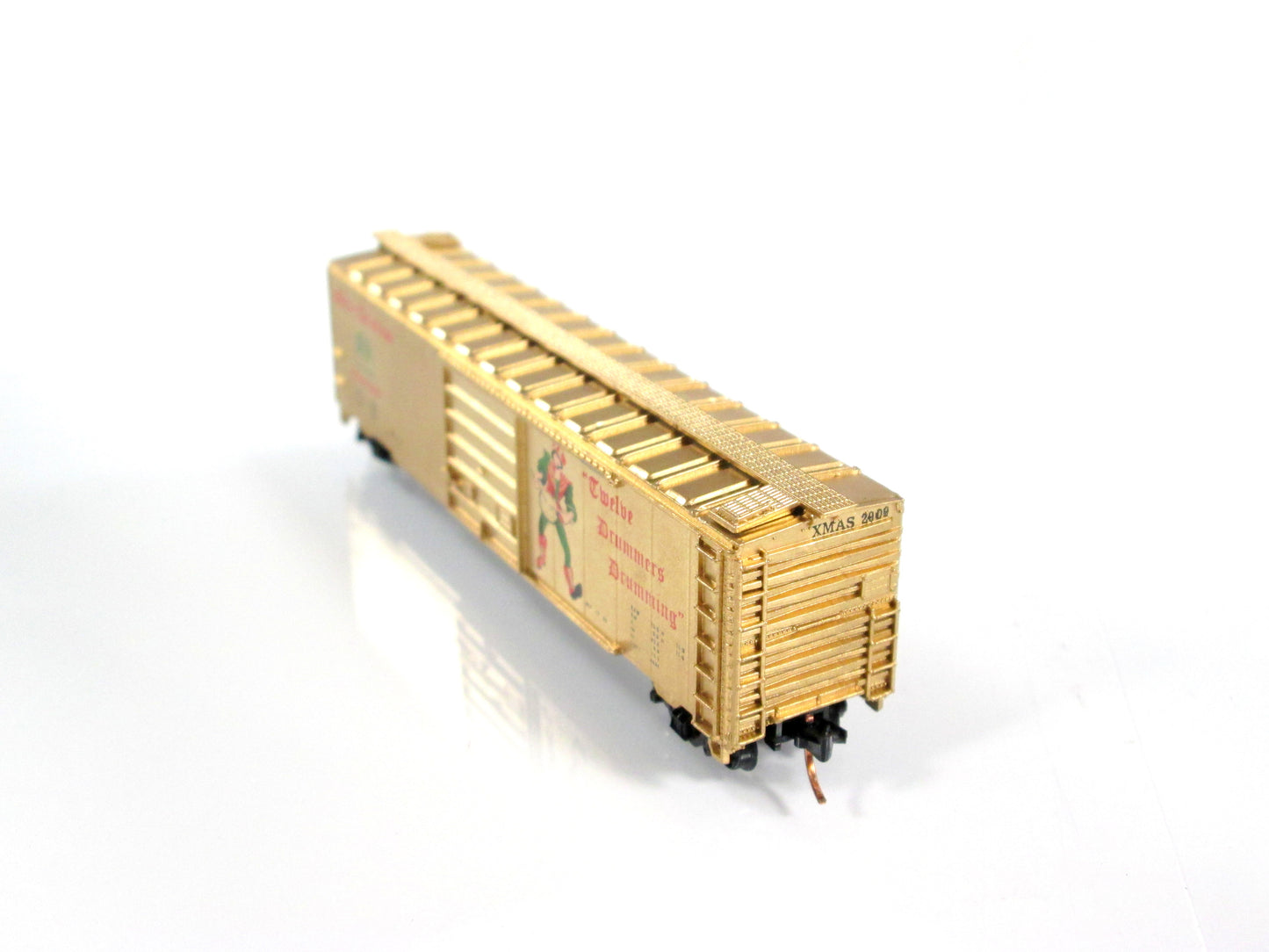 N Scale **12 DRUMMERS DRUMMING** Christmas Box Car - Con-Cor 02009N, MTL Cplrs