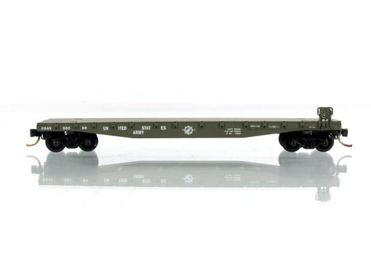 N Scale ***UNITED STATES ARMY*** 50' Flat Car, USAX 38066 -- Micro Trains 45180