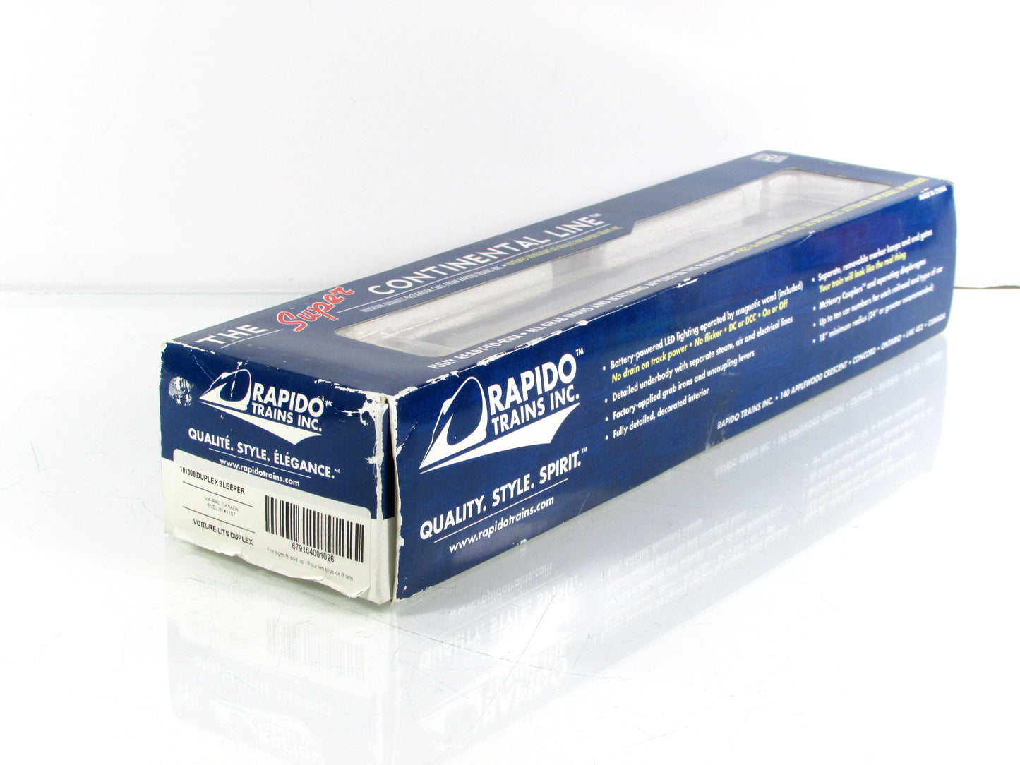 HO Scale ***VIA RAIL CANADA*** *EVELYN* Sleeper #1157 - Rapido 101008, Lighted
