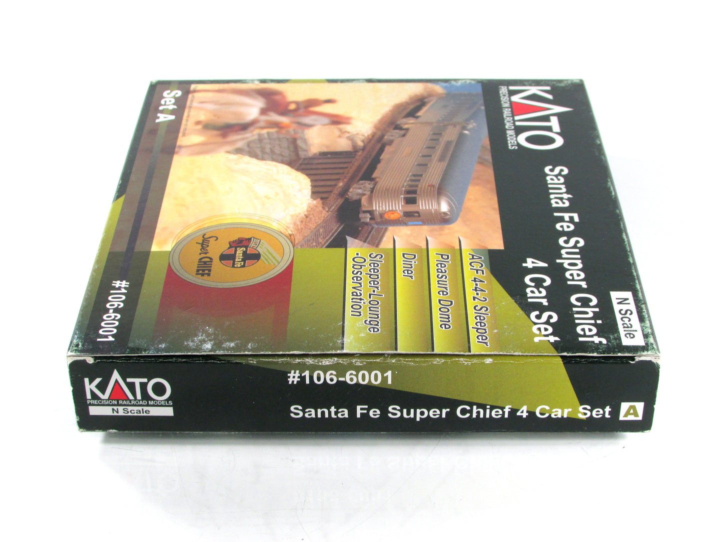 N Scale ***SANTA FE SUPER CHIEF*** Lightweight Passenger Set A - Kato 106-6001