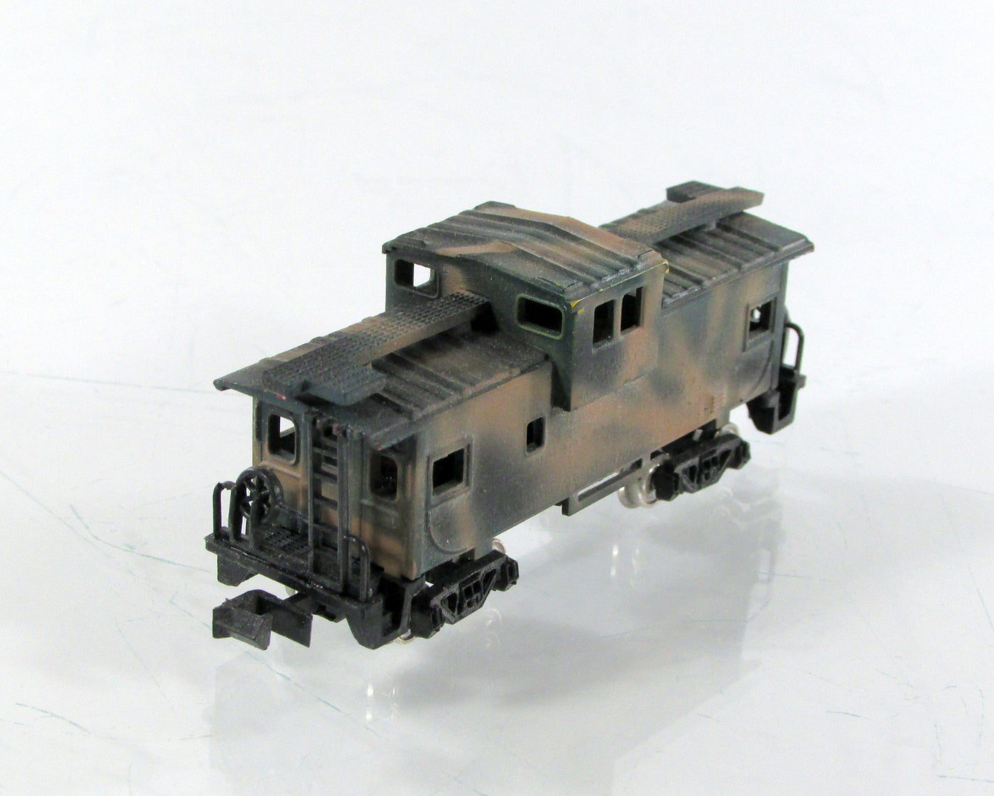 N Scale **United States Army** Custom Camouflage 36' Cupola Caboose - Bachmann