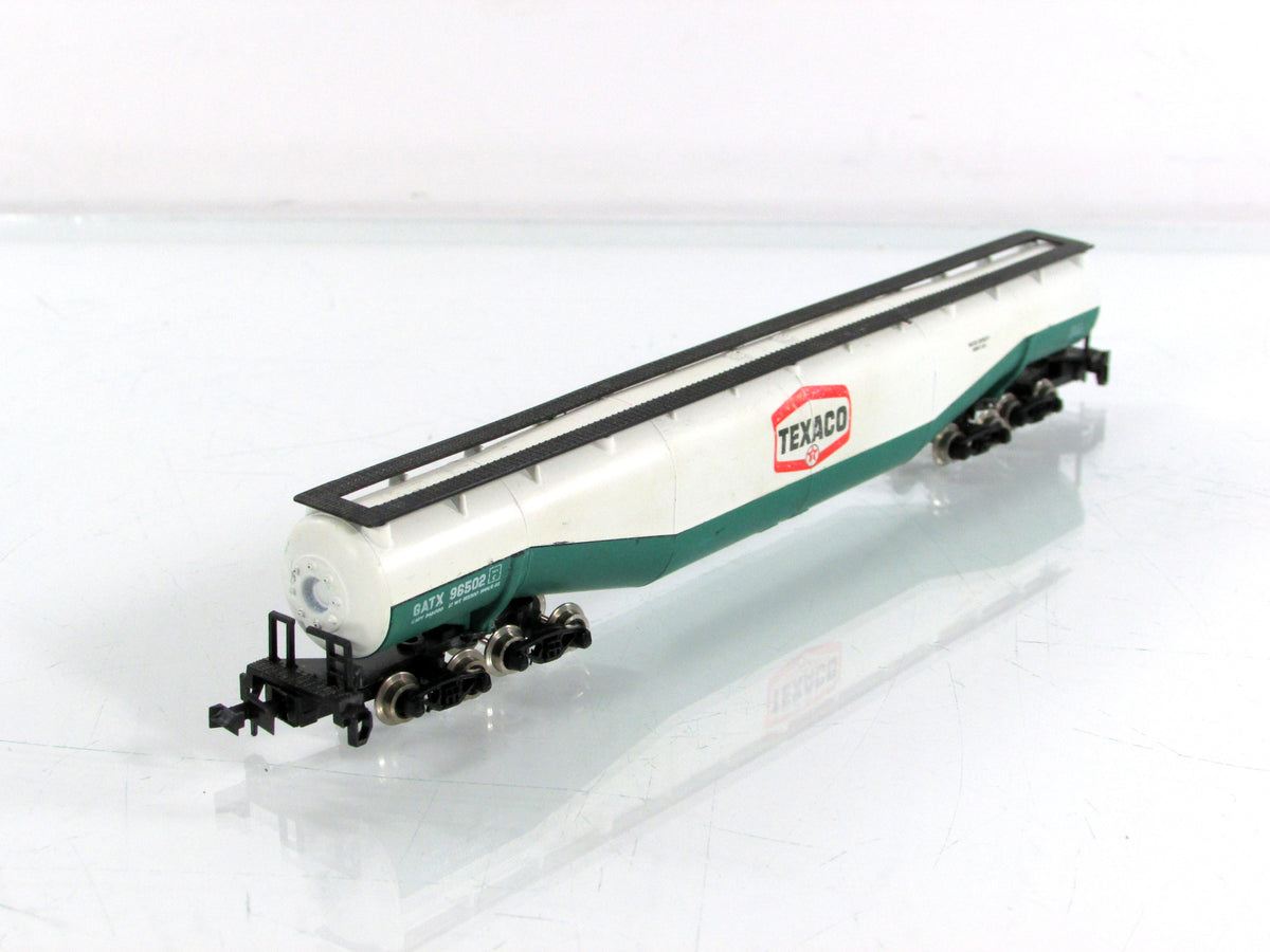 N Scale ***TEXACO*** 94' Jumbo Whale Belly Tank Car, GATX 96502 --- Atlas 3112