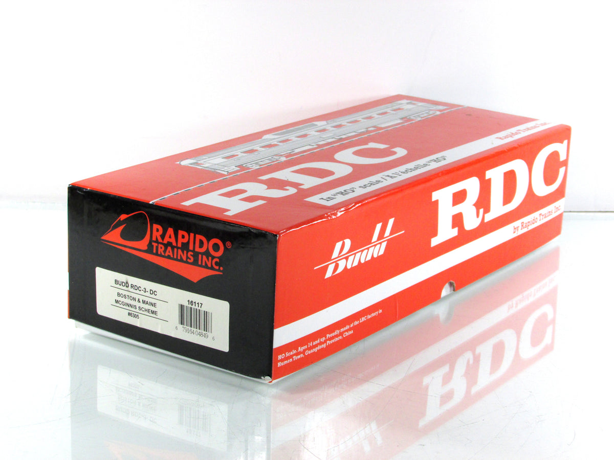 HO Scale ***BOSTON MAINE** McGinnis Scheme RDC-3 - Rapido Trains 16117, DCC Rdy