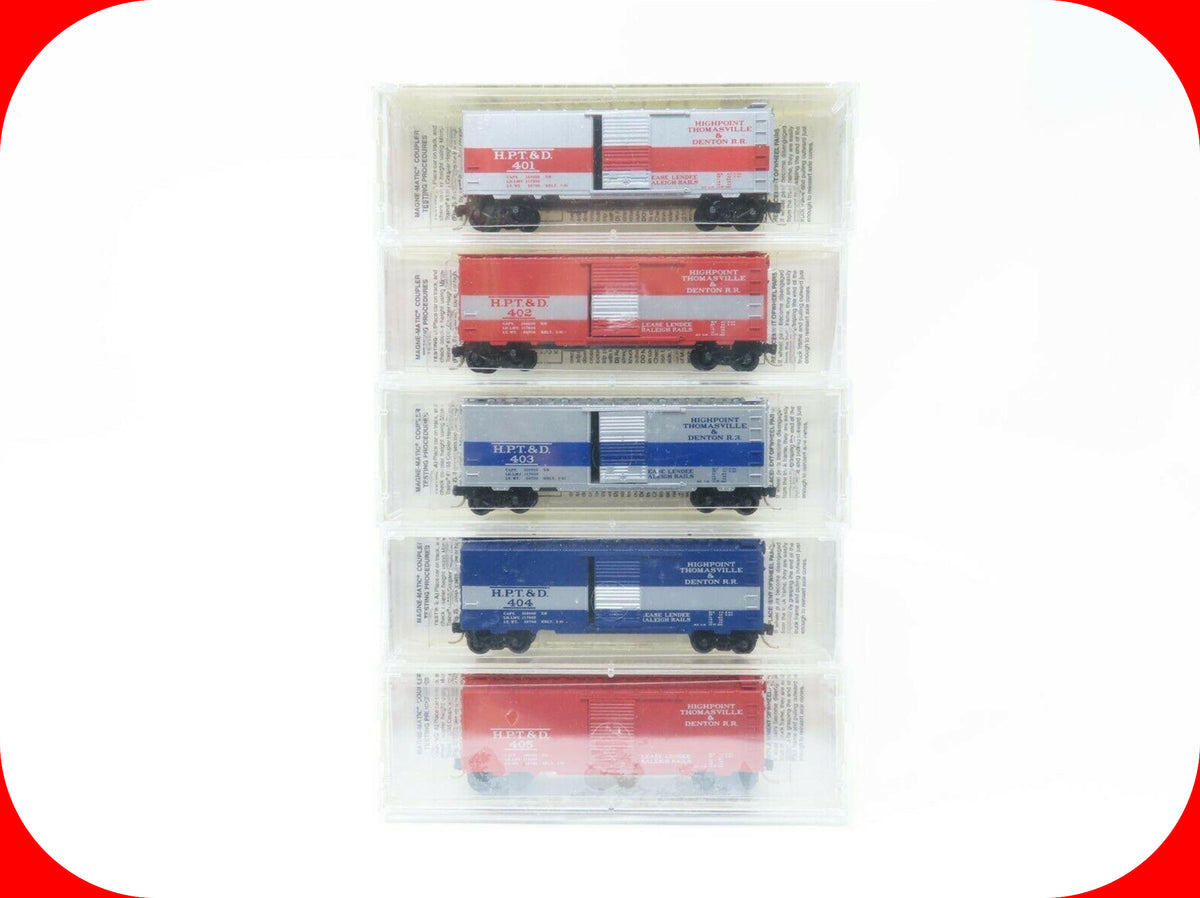 N Scale *Highpoint, Thomasville, Denton* Box Car Set - Raleigh Rails, MTL RARE