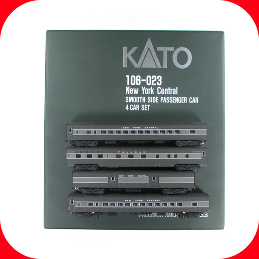 N Scale **NEW YORK CENTRAL** Smoothside Passenger Car 4-Pack Set -- Kato 106-023