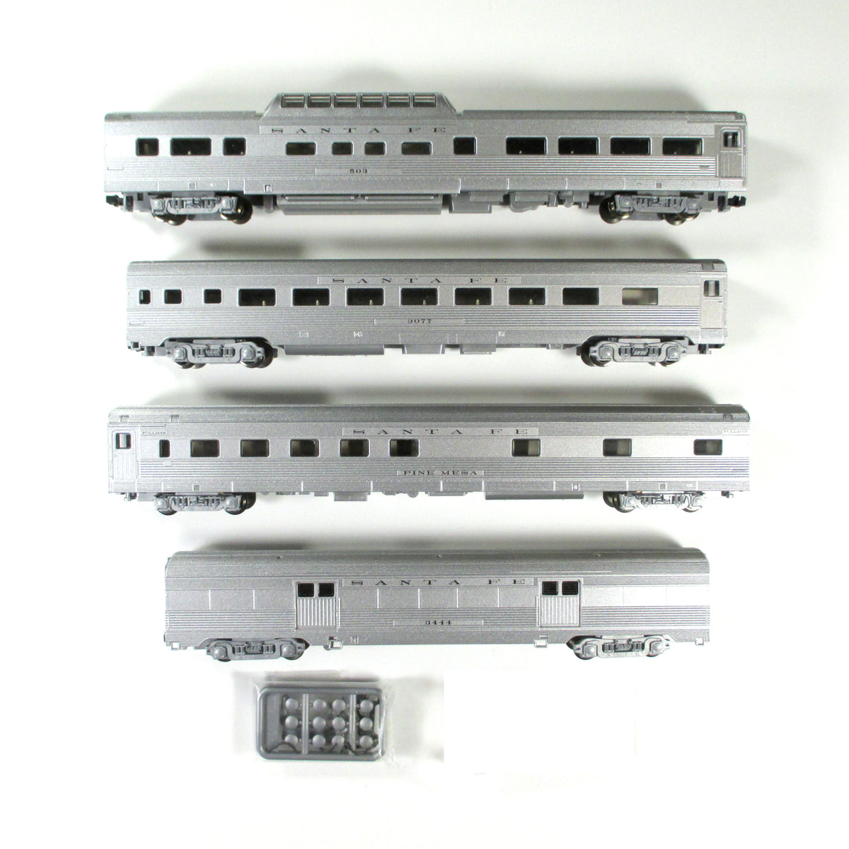 N Scale *SANTA FE* Lightweight Corrugated Passenger 4-Car Set B - Kato 106-1603