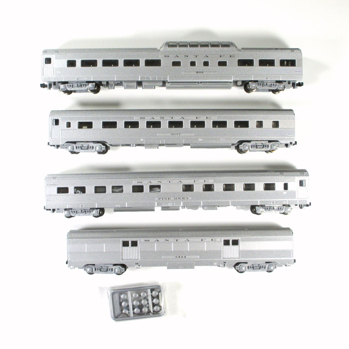 N Scale *SANTA FE* Lightweight Corrugated Passenger 4-Car Set B - Kato 106-1603