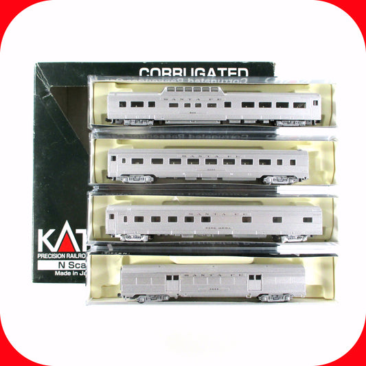 N Scale *SANTA FE* Lightweight Corrugated Passenger 4-Car Set B - Kato 106-1603