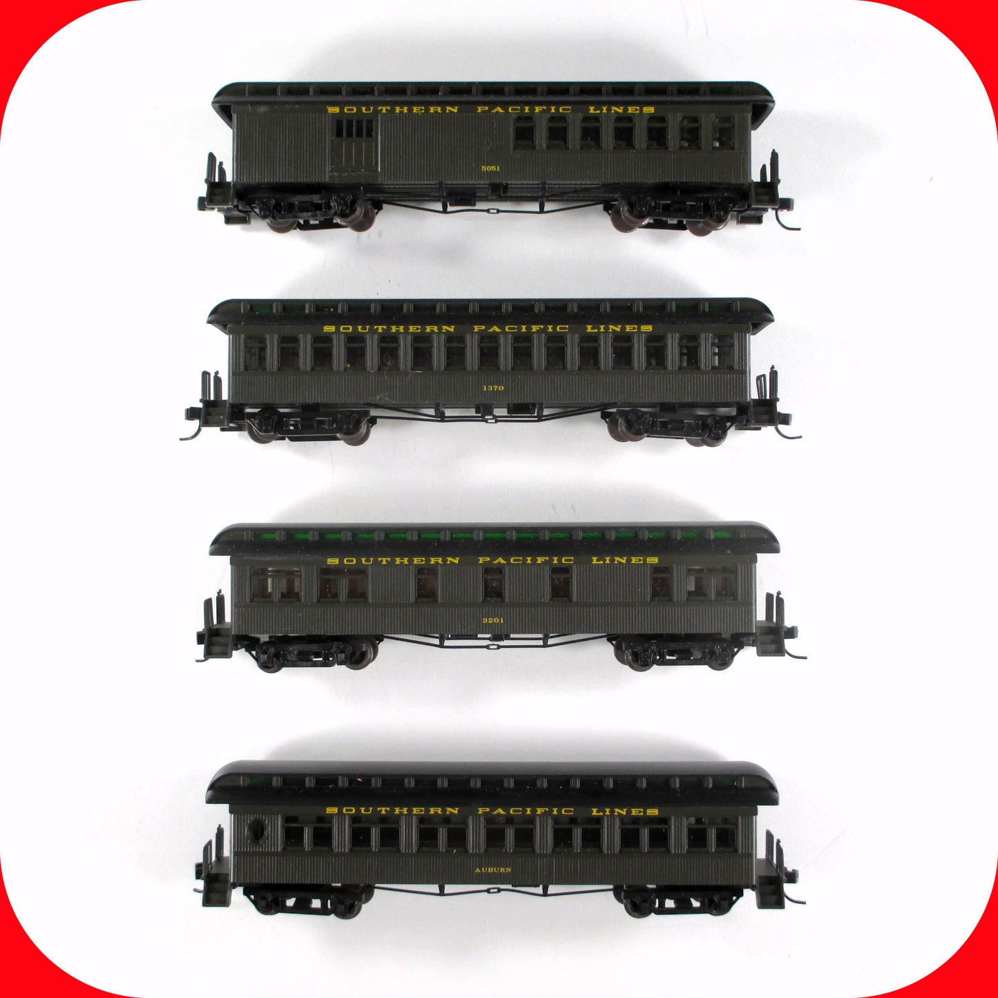 N Scale **SOUTHERN PACIFIC** Overland Old-Time Passenger 4-Set -- Athearn 11862