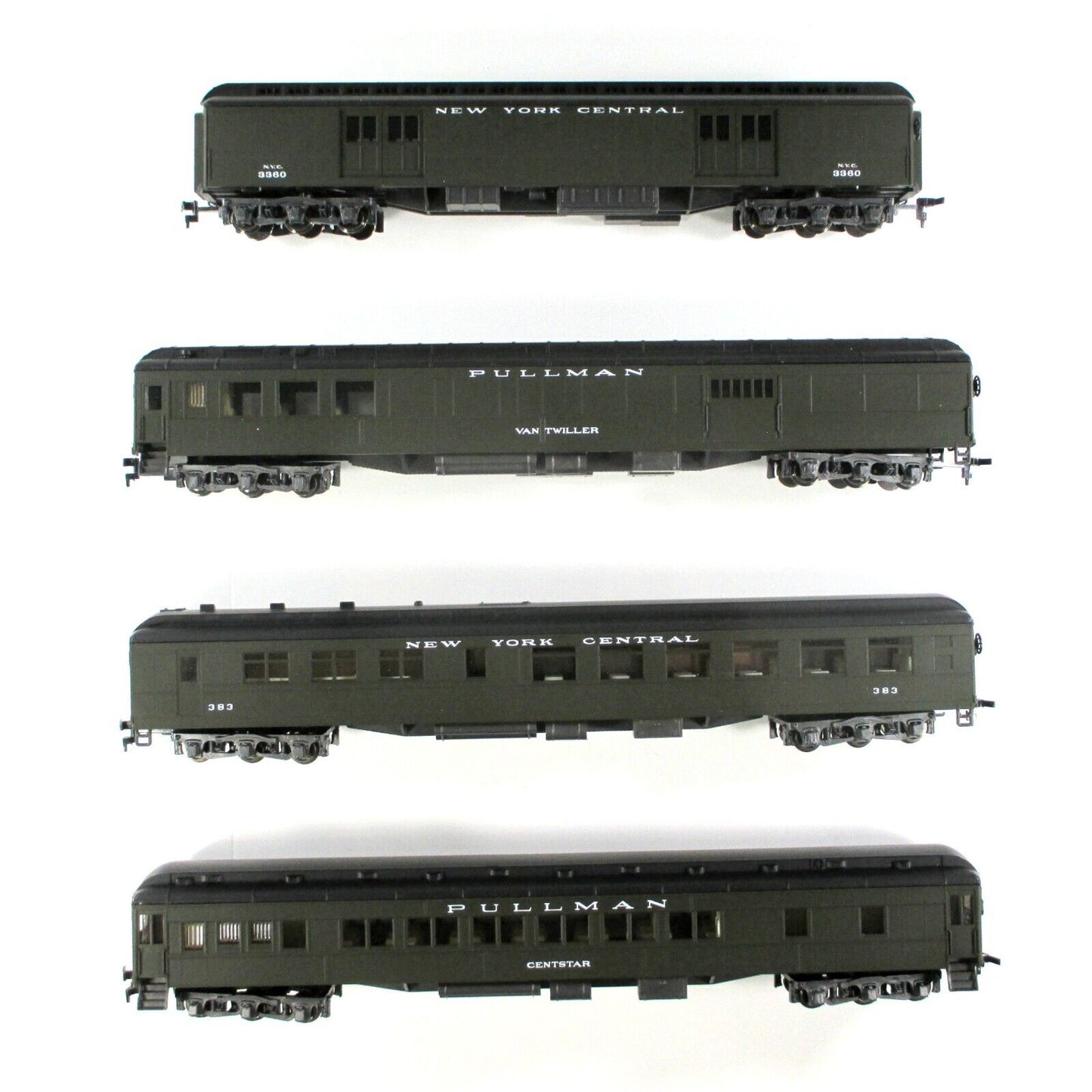 HO Scale NEW YORK CENTRAL 1920s Passenger 4-Car Set A, Interiors -Rivarossi 6924