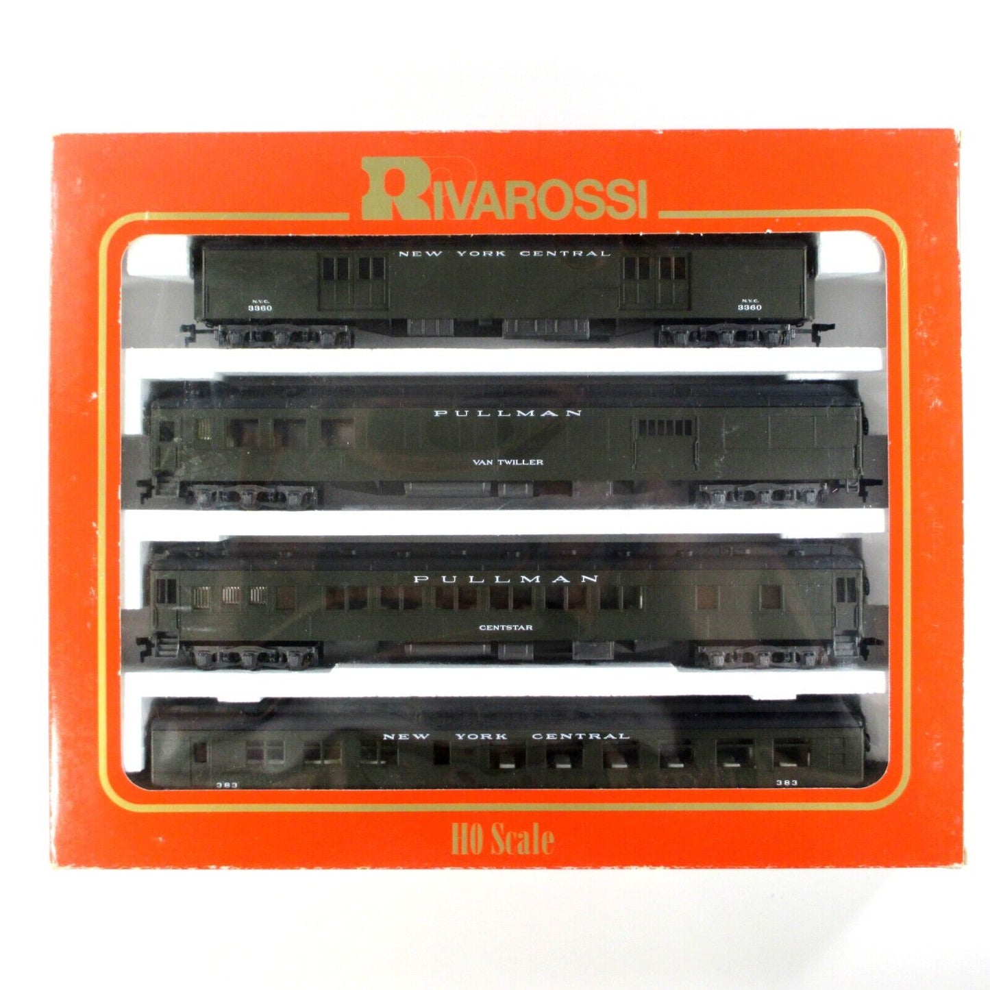 HO Scale NEW YORK CENTRAL 1920s Passenger 4-Car Set A, Interiors, Rivarossi 6924
