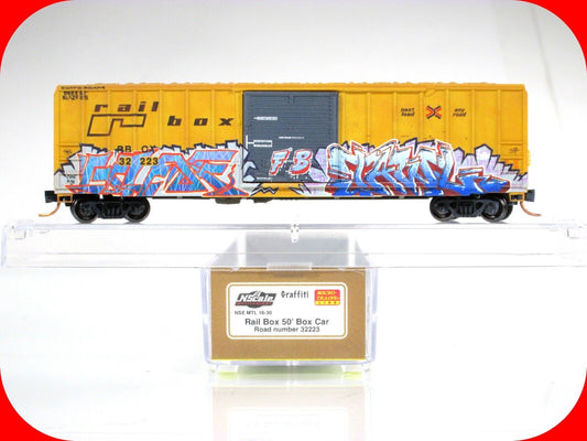 N Scale **RAILBOX GRAFFITI** Box Car #32223- Micro Trains NSE MTL 16-30 *RARE*