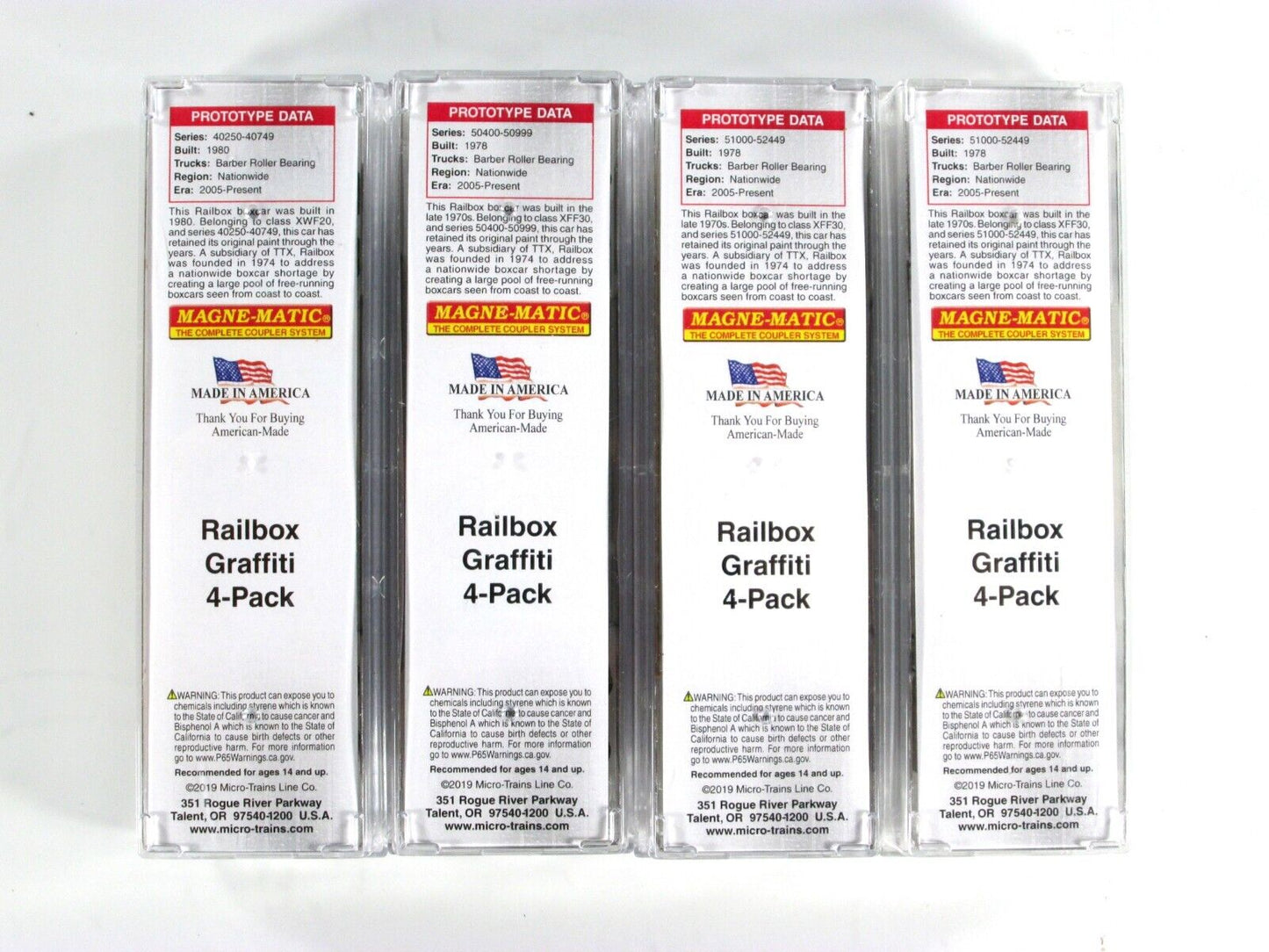 N Scale *RAILBOX* Weathered, Monkey Graffiti Box Car Set - Micro Trains 99305600