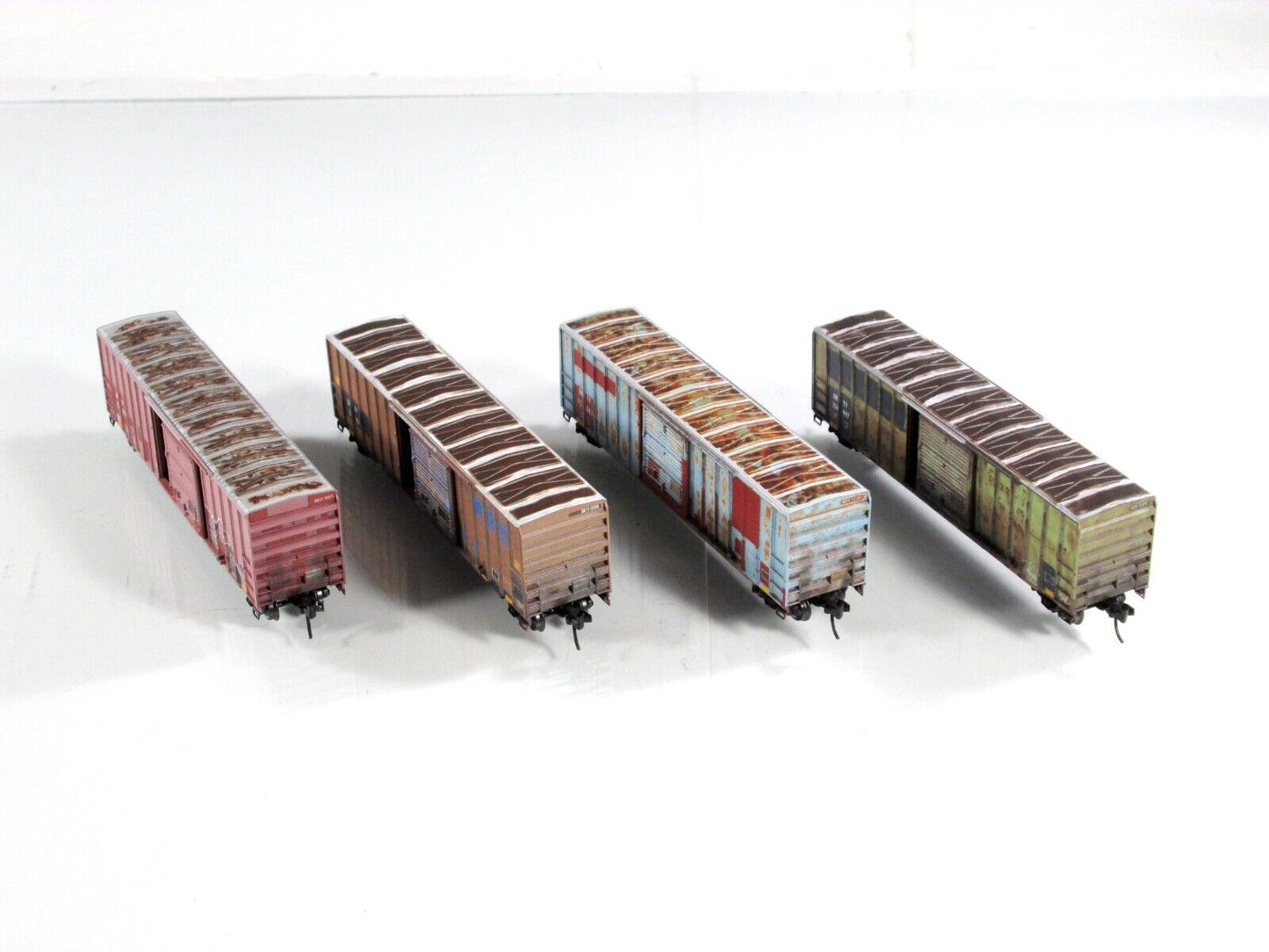 N Scale **BKTY - MKT** Weathered & Graffiti Box Car Set -- Micro Trains 99305950