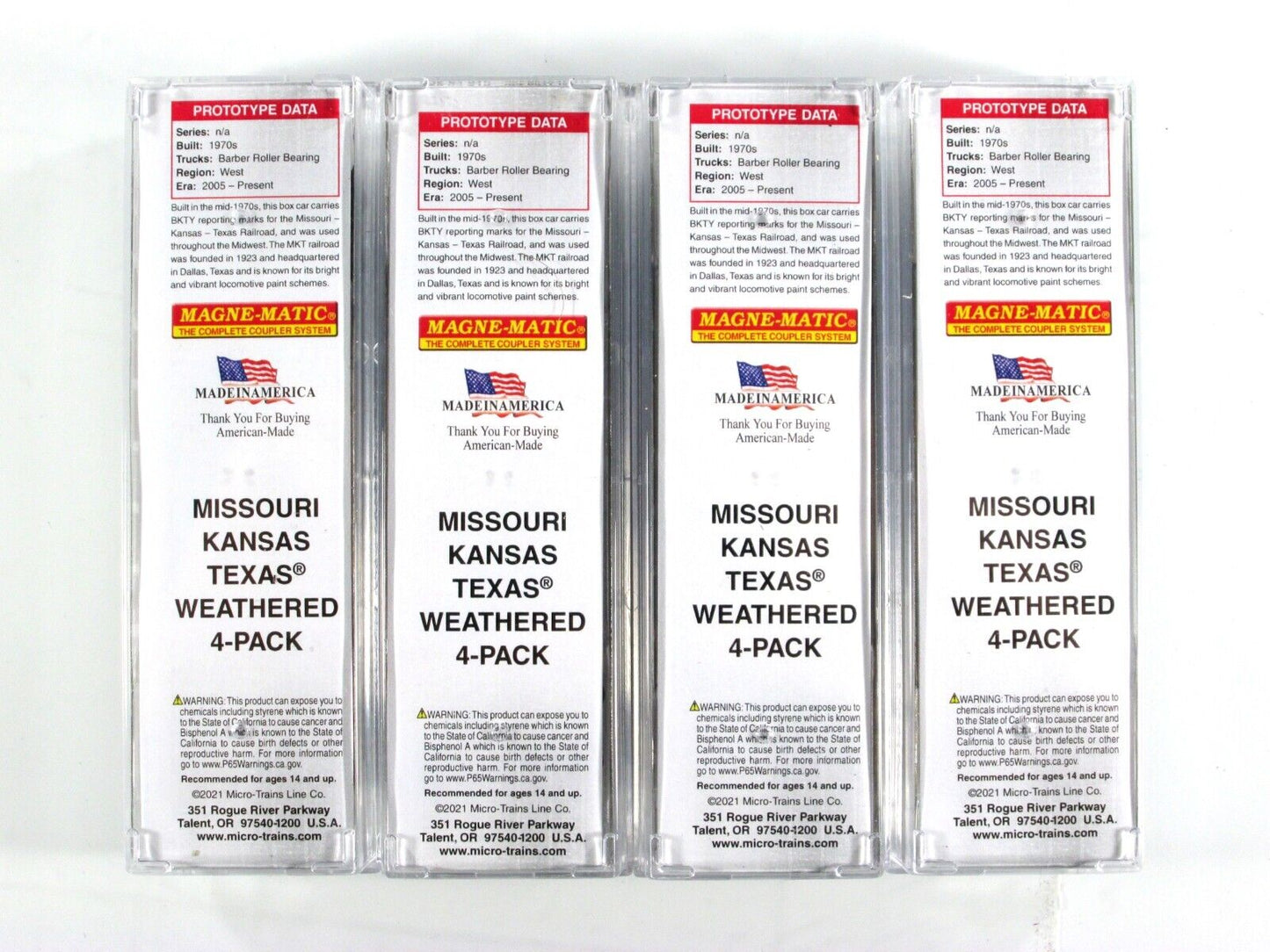 N Scale **BKTY - MKT** Weathered & Graffiti Box Car Set -- Micro Trains 99305950