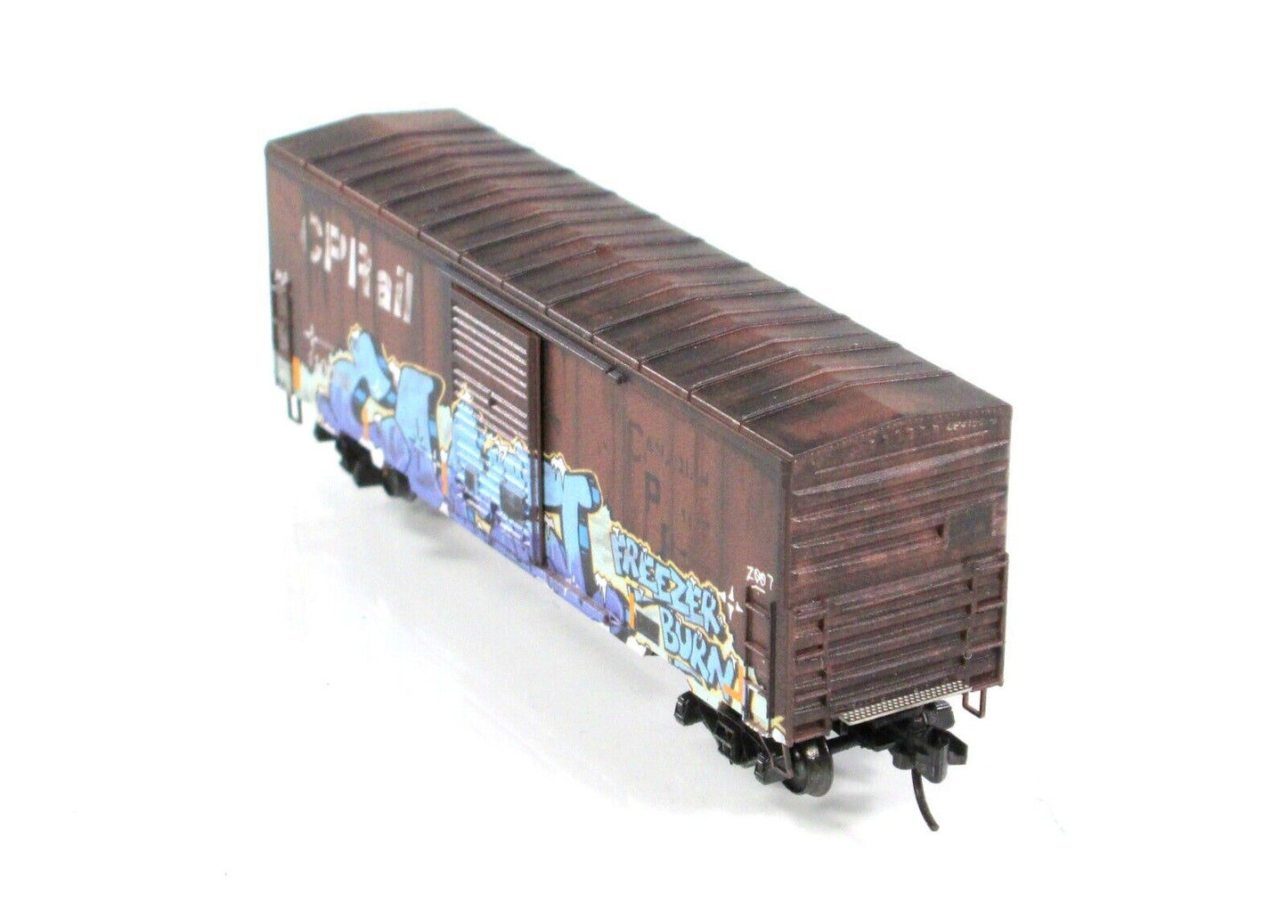 N Scale **CP RAIL** Weathered & Graffiti Box Car #410009 - Micro Trains 02444460