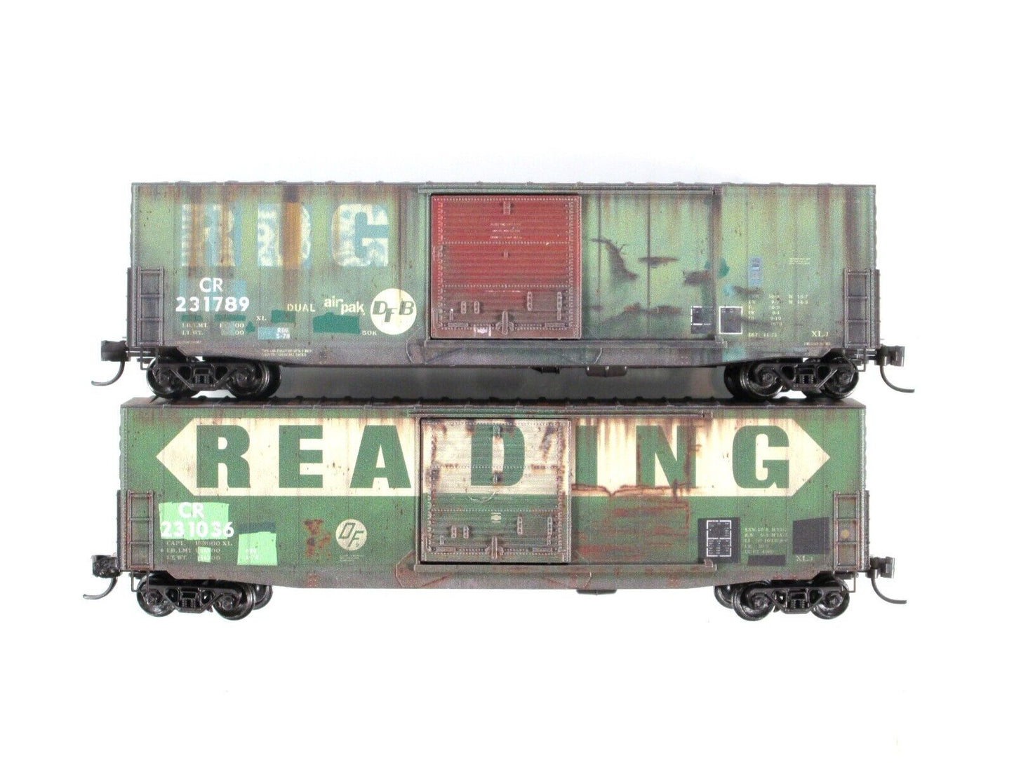 N Scale **CONRAIL / Ex-READING** Weathered Box Car Pack -- Micro Trains 99305860