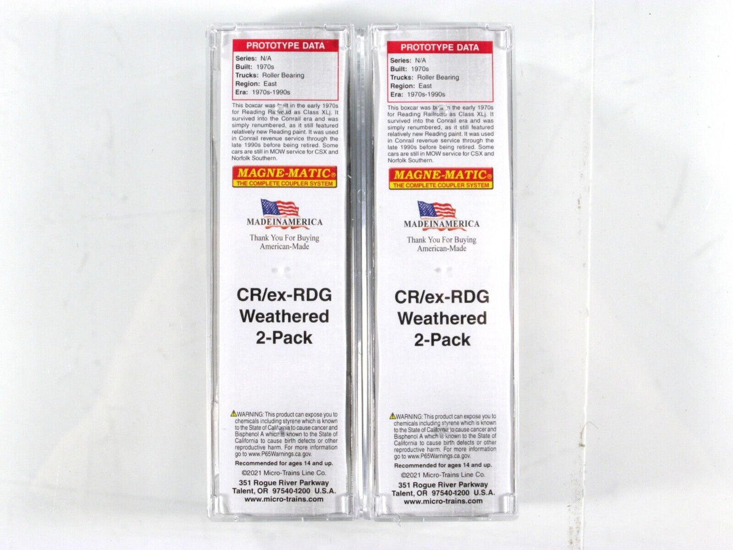 N Scale **CONRAIL / Ex-READING** Weathered Box Car Pack -- Micro Trains 99305860