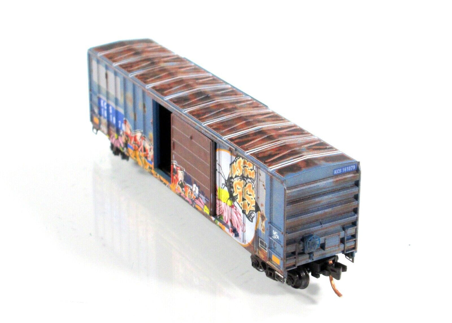 N Scale **KCS** Weathered & Graffiti 50' Box Car #161079 - Micro Trains 02544096