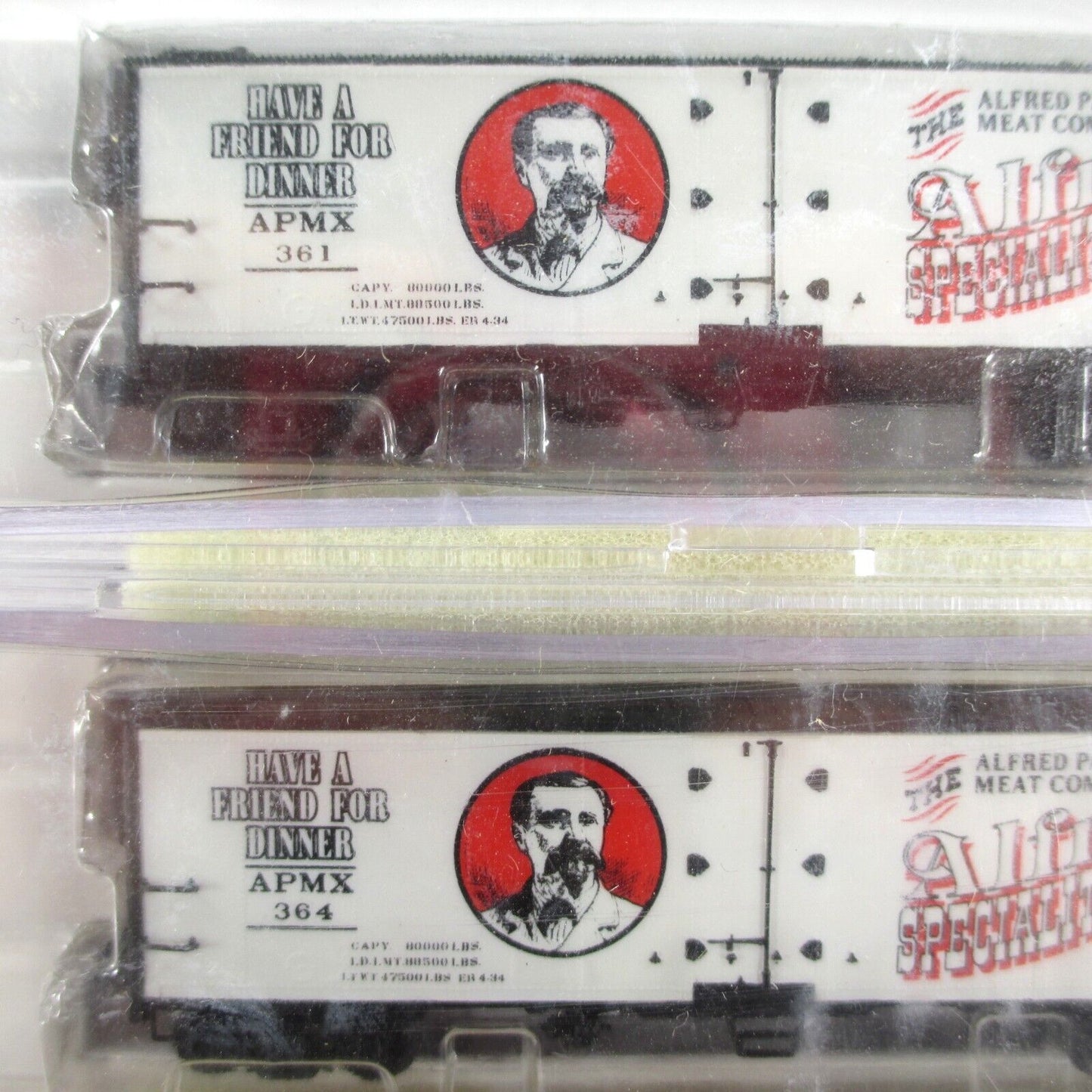 N Scale ALFRED PACKER Meat Co. 40' Reefer 4-Pack Set - Intermountain Special Run