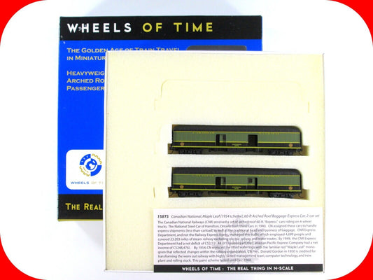 N Scale Canadian National *MAPLE LEAF* Baggage Express Set -WHEELS of TIME 158TS