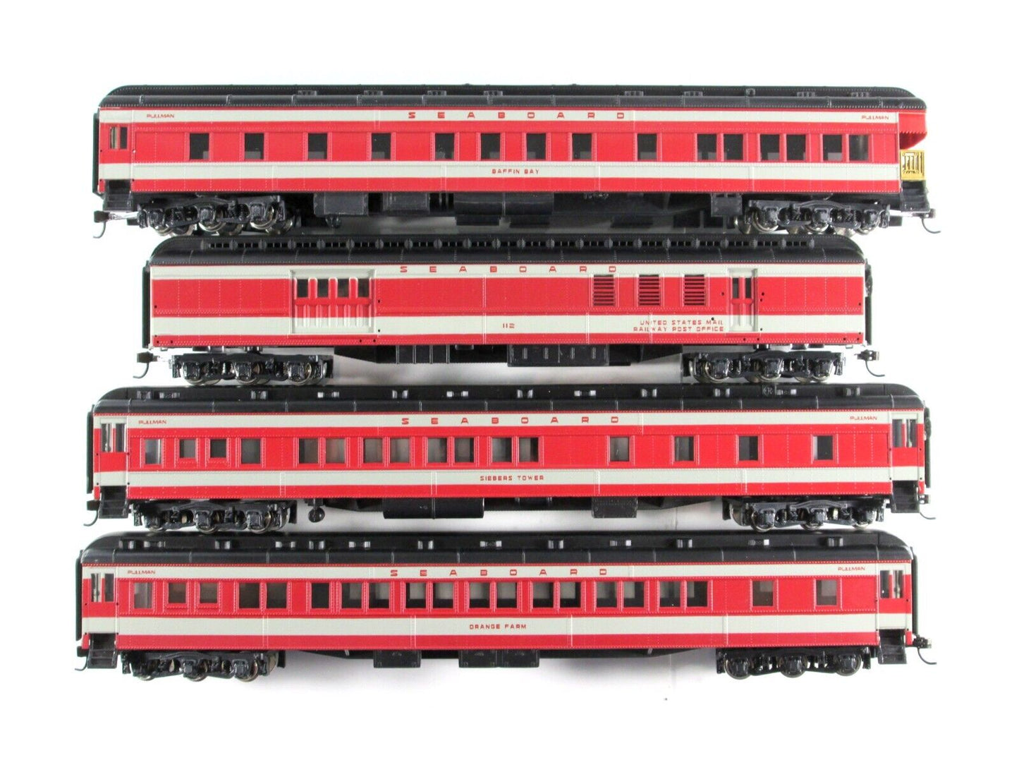 HO Scale SEABOARD *ORANGE BLOSSOM SPECIAL* 8-Car Set -- IHC 49608, Knuckle Cplrs