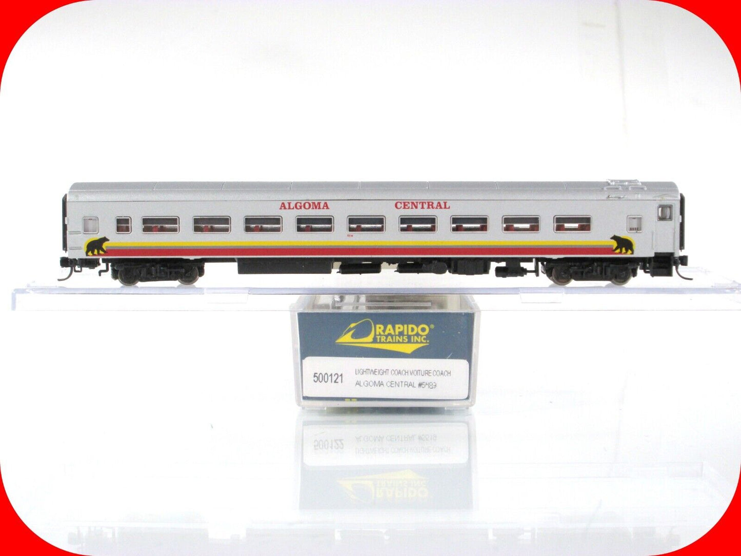 N Scale ALGOMA CENTRAL Lighted Passenger Coach, AC #5483 -- Rapido TRAINS 500121