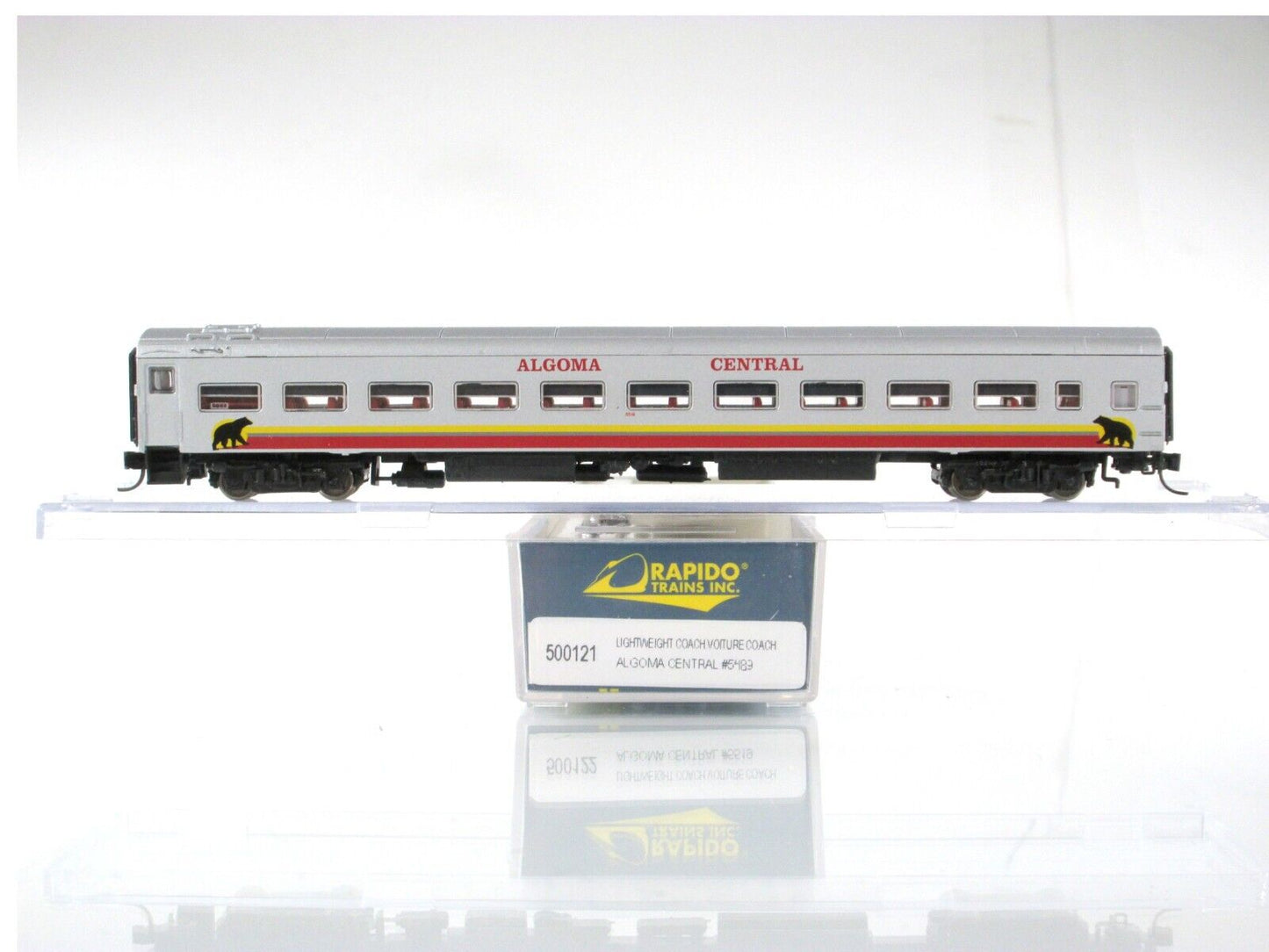 N Scale ALGOMA CENTRAL Lighted Passenger Coach, AC #5483 -- Rapido TRAINS 500121