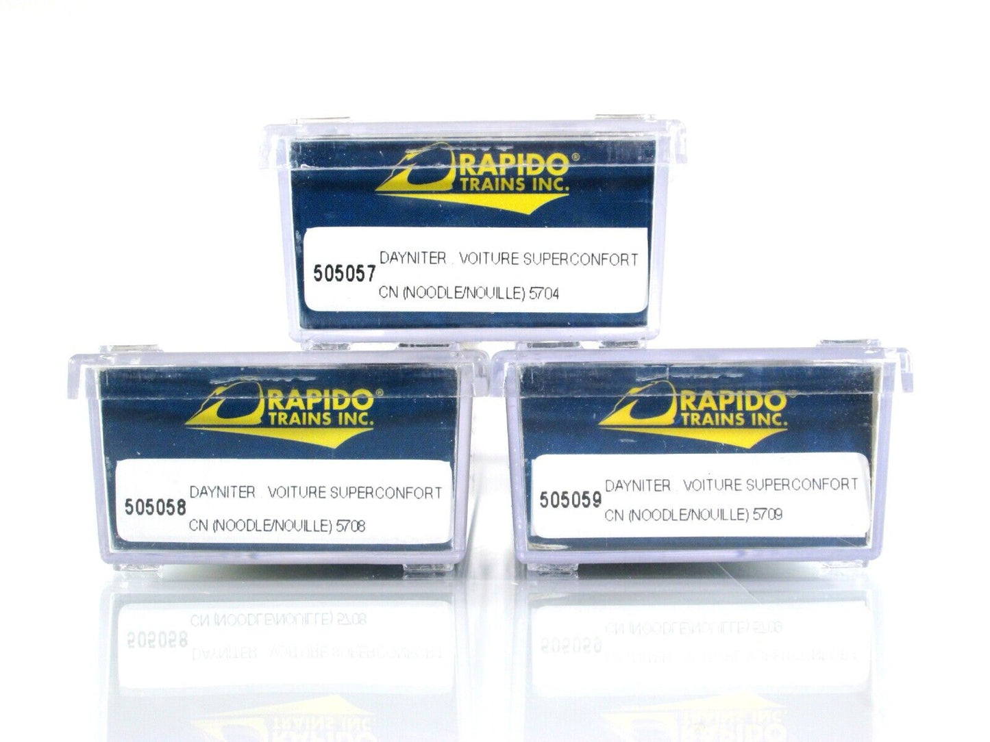 N Scale CANADIAN NATIONAL Dayniter Passenger Coach Car 3-Pack Set -Rapido TRAINS