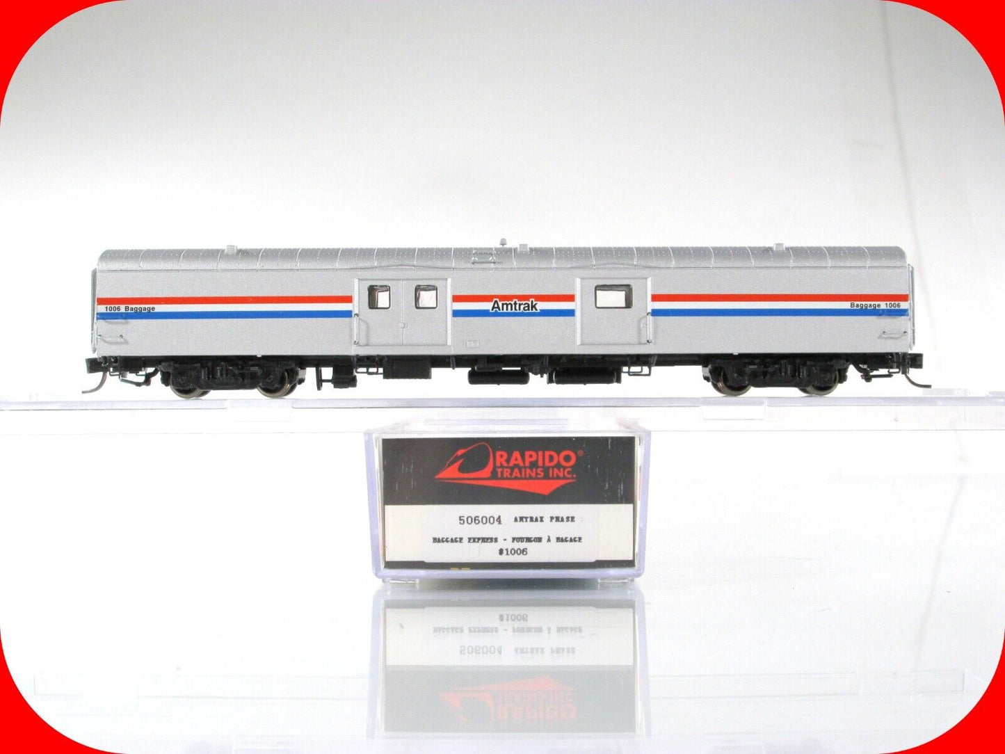 N Scale AMTRAK Phase III Baggage Express Car, AMTK 1006 --- Rapido TRAINS 506004