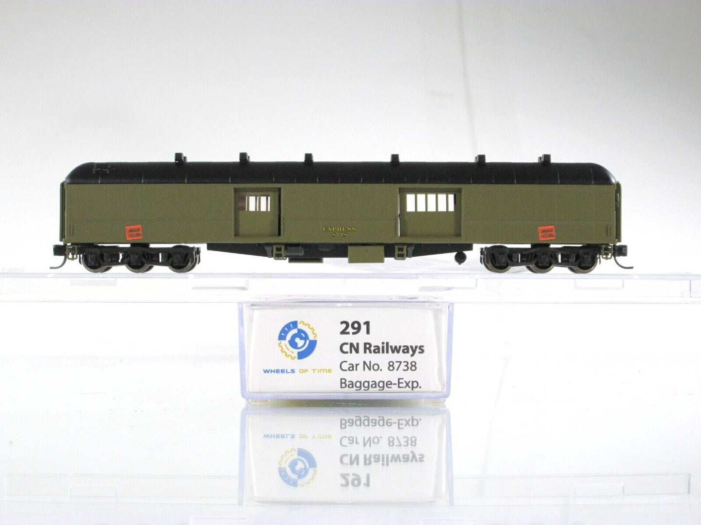 N Scale Canadian National 73' Baggage Express Car, CNR 8738 - WHEELS of TIME 291