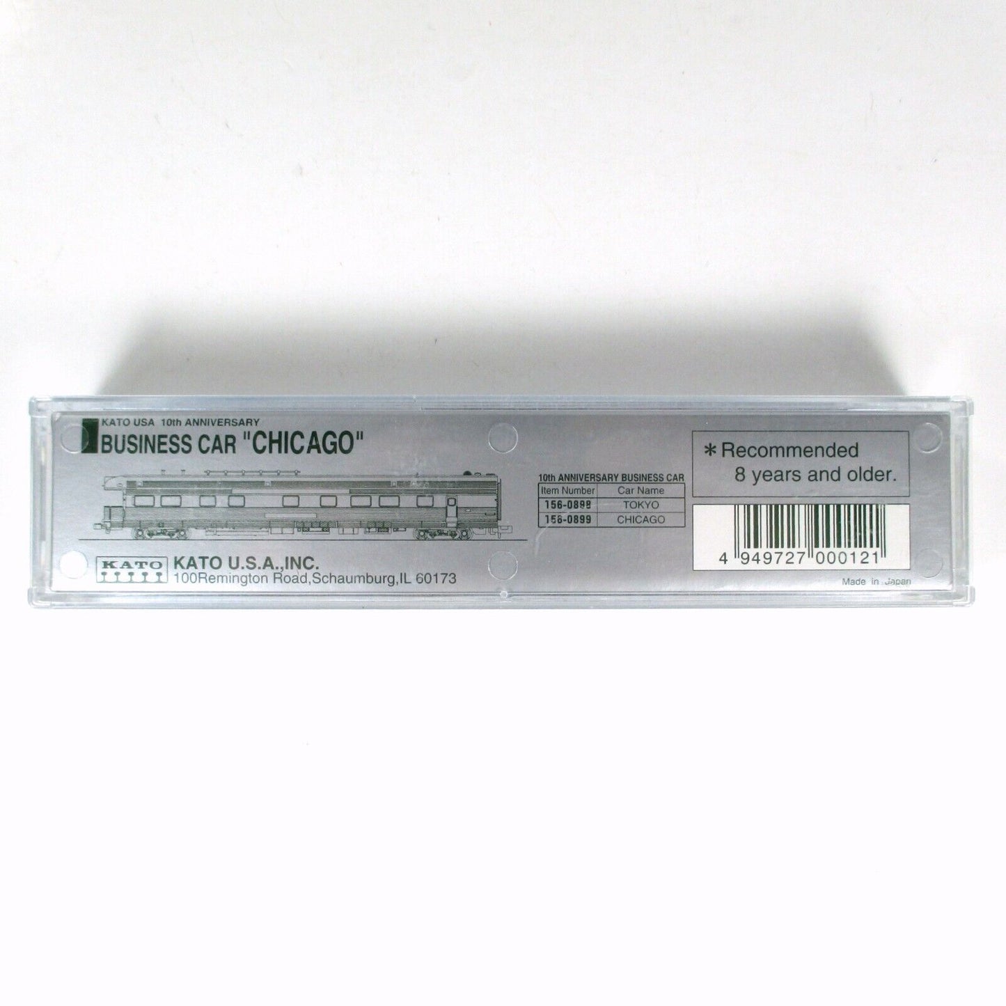 N Scale ***CHICAGO*** Business Passenger Observation Car ----- Kato USA 156-0899