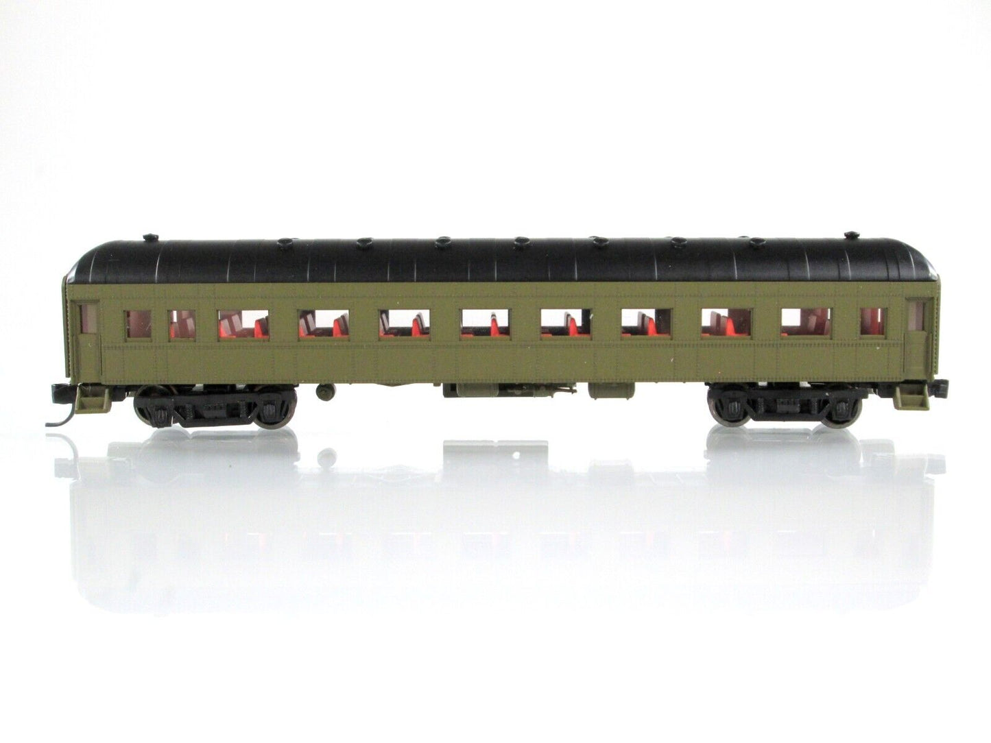 N Scale Harriman Coach - Dark Olive, Unlettered/Undecorated - WHEELS of TIME 336