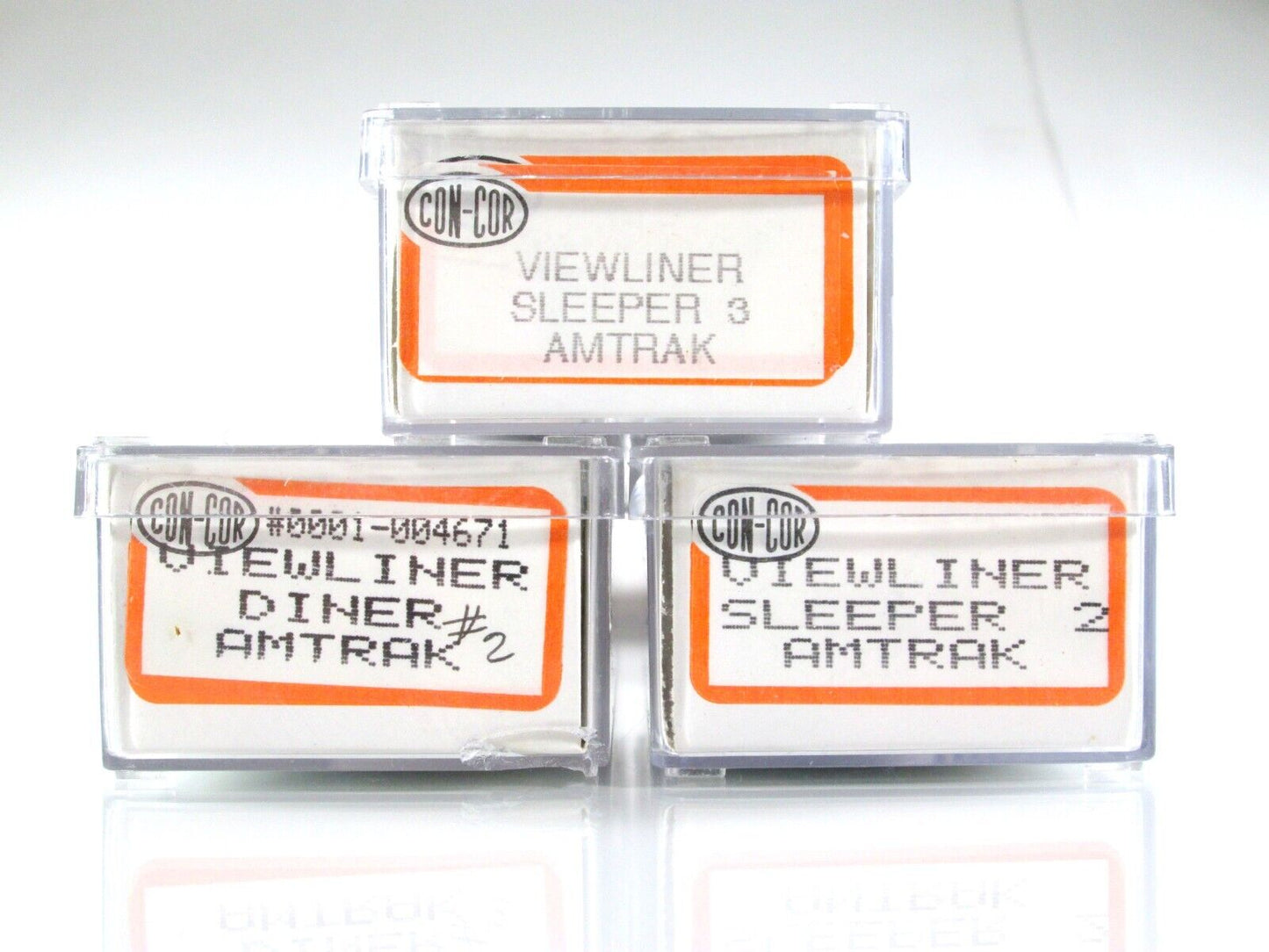 N Scale AMTRAK Phase III Viewliner Diner #8401 and Sleepers #2302, 2303 -Con-Cor