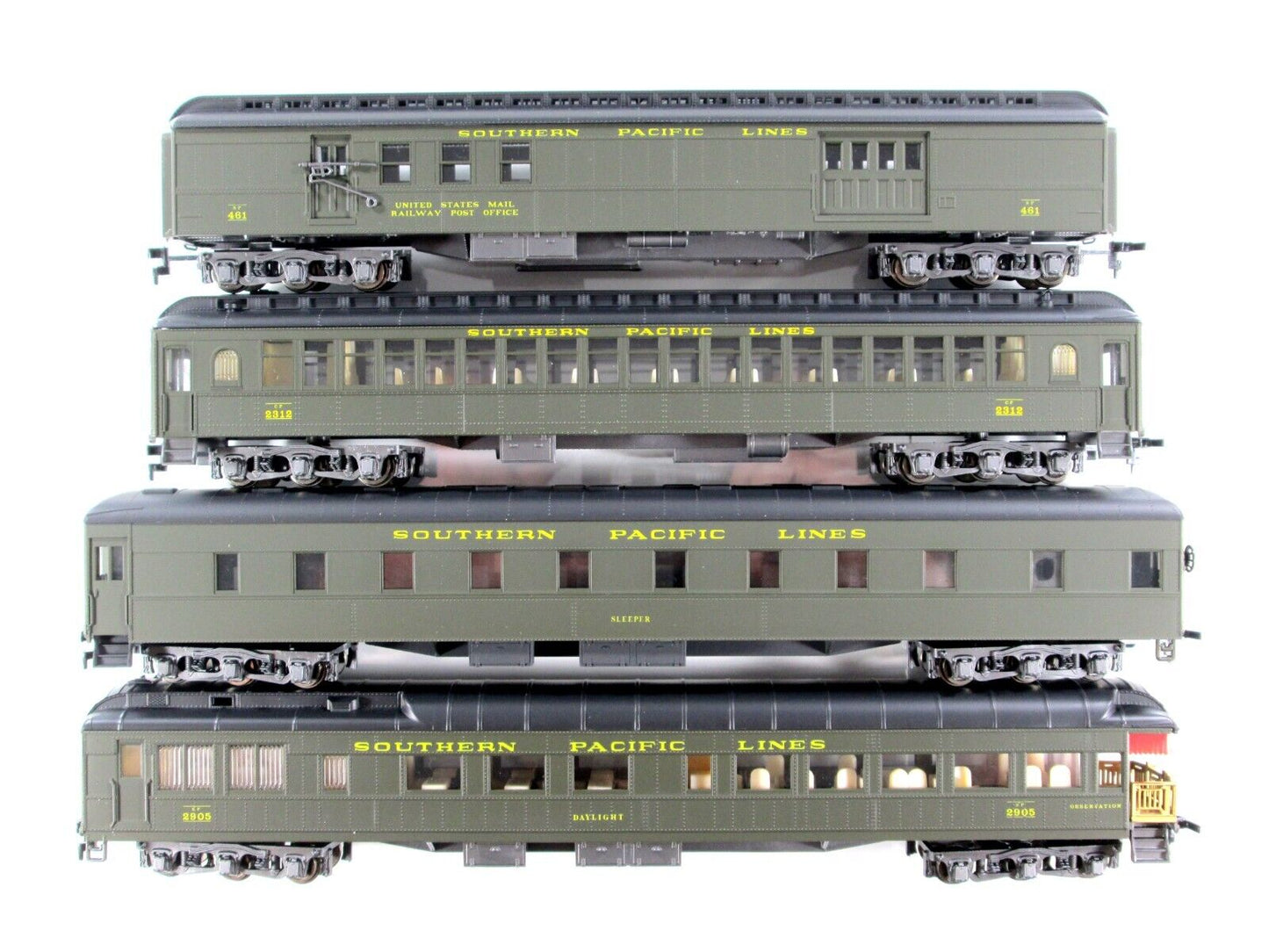 HO Scale ***SOUTHERN PACIFIC*** 1920s Passenger 4-Car Set B ----- Rivarossi 6929