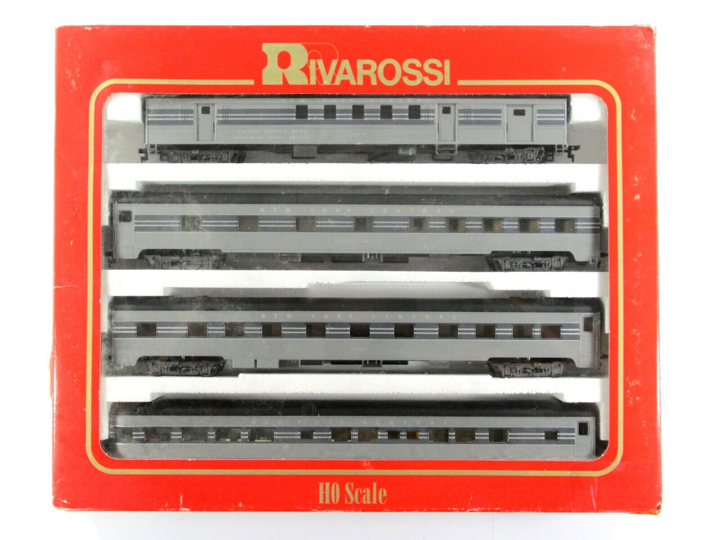 HO Scale NEW YORK CENTRAL 1930s Passenger 4-Car Set B, Interiors, Rivarossi 6947