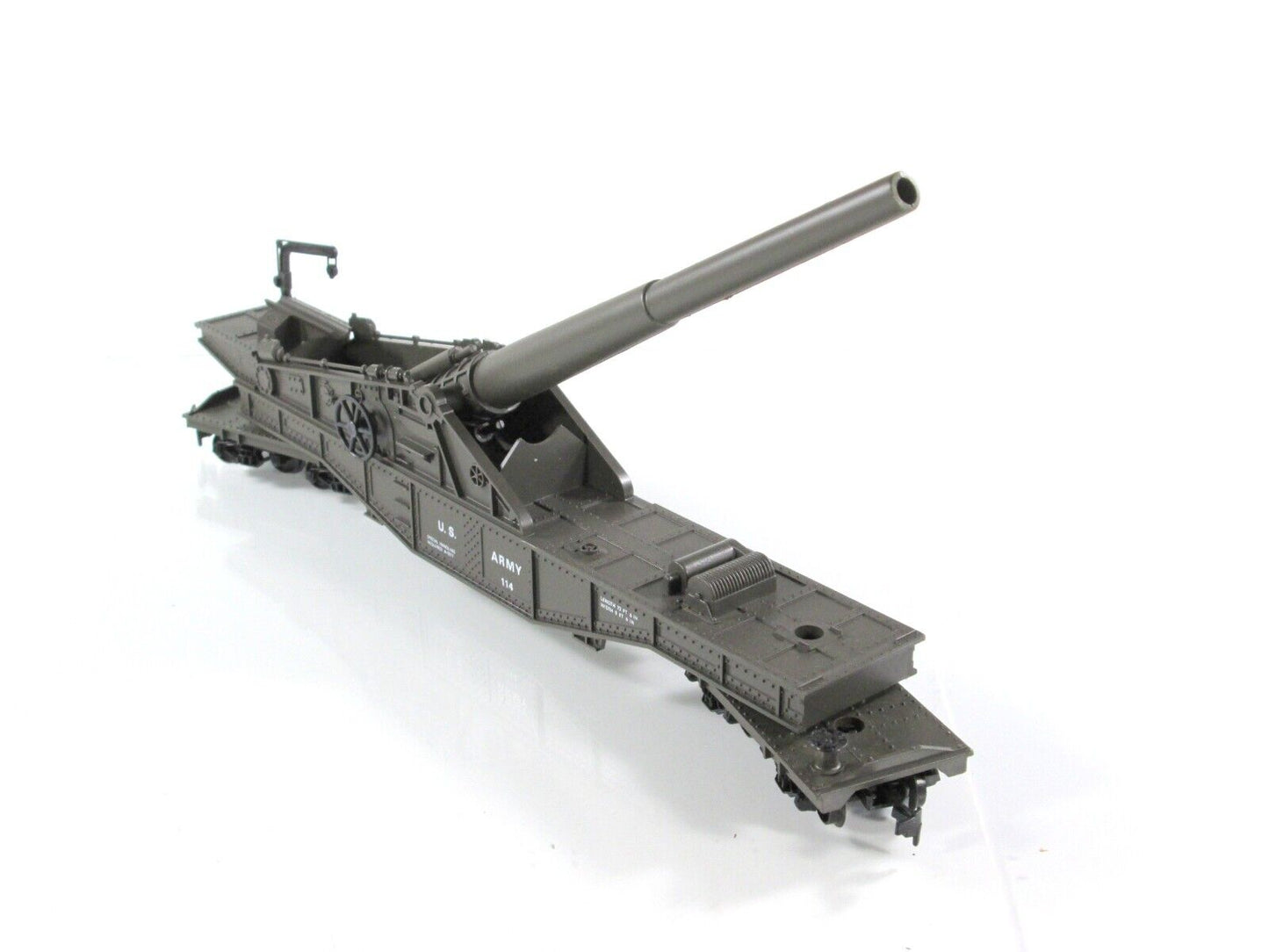 HO Scale US ARMY Military Train Set w/ Guns, Tank, Locomotive, Caboose, etc -AHM