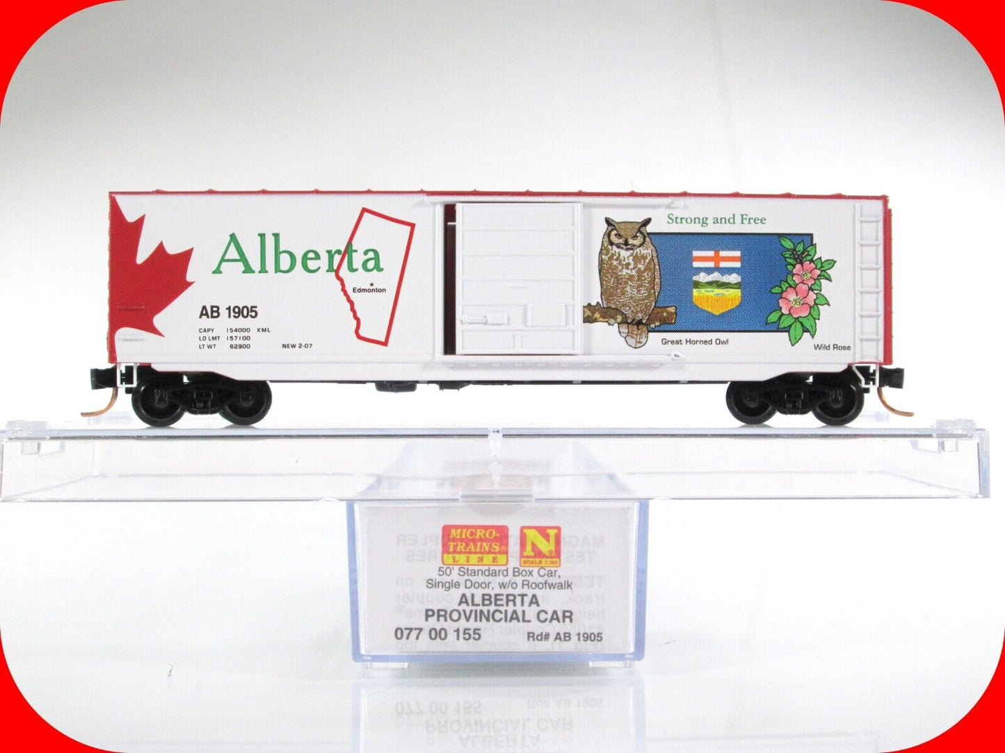 N Scale **ALBERTA** Canadian Provincial Box Car, AB 1905 - Micro Trains 07700155